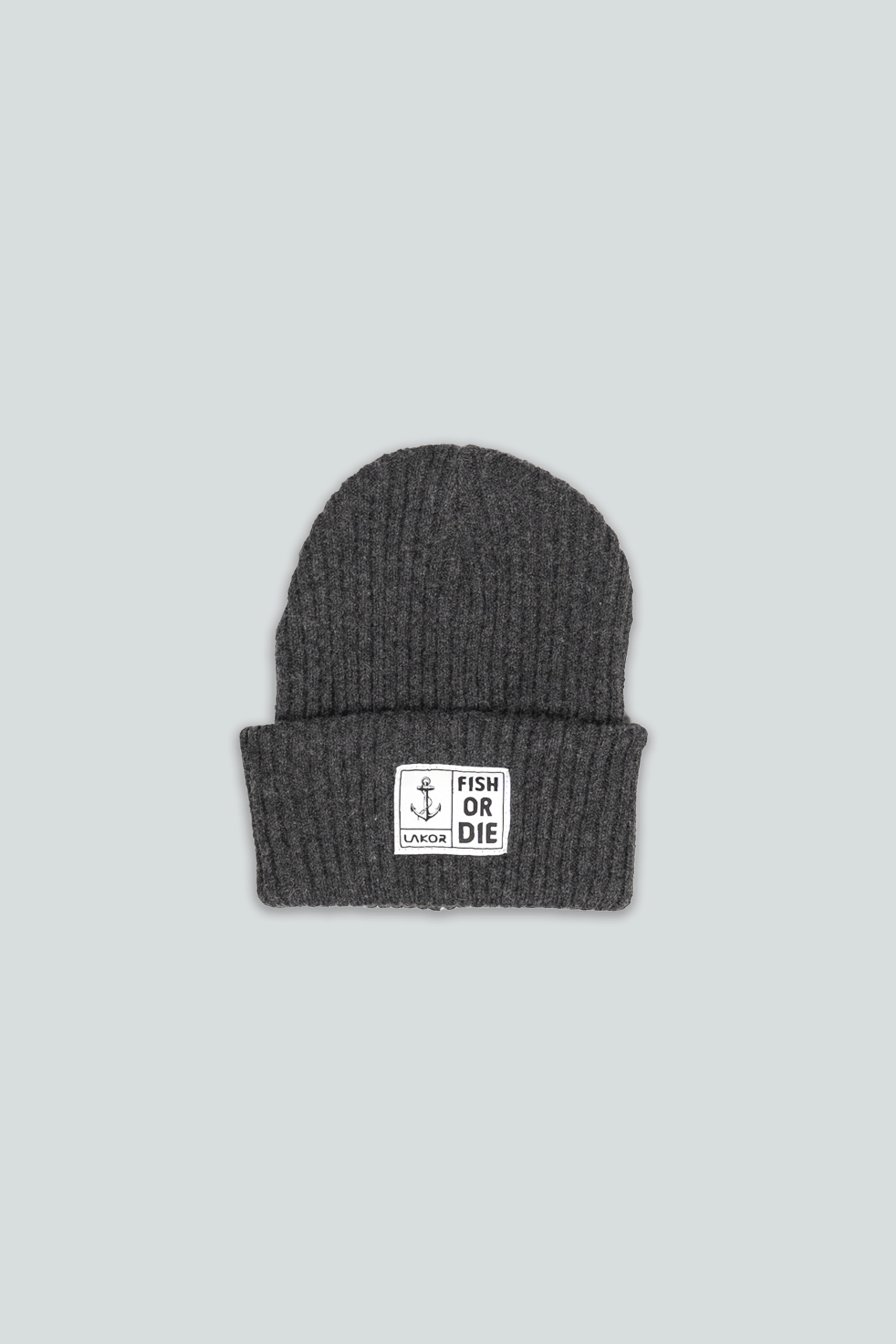 LAKOR Fish or Die Beanie Headwear Grey