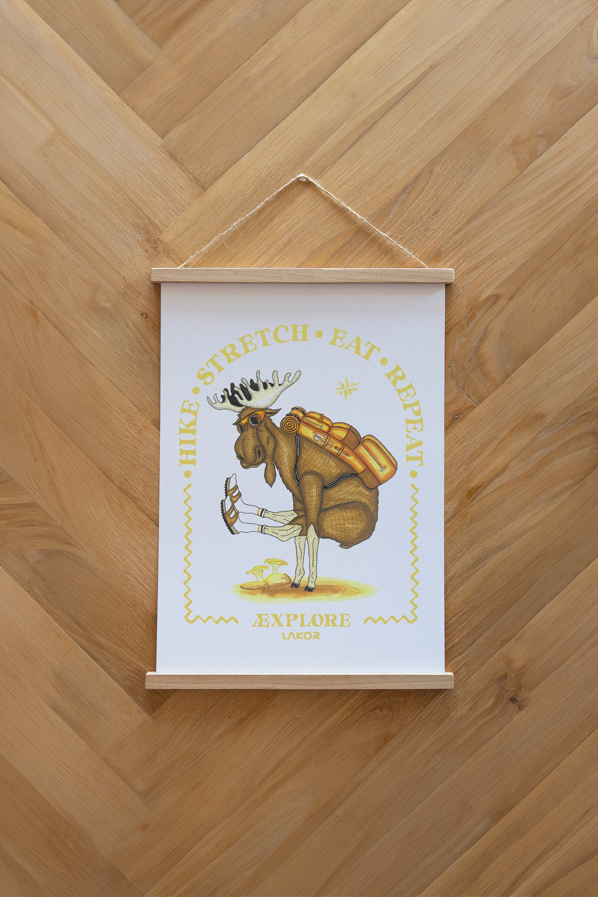LAKOR Hike Stretch Plakat Poster White