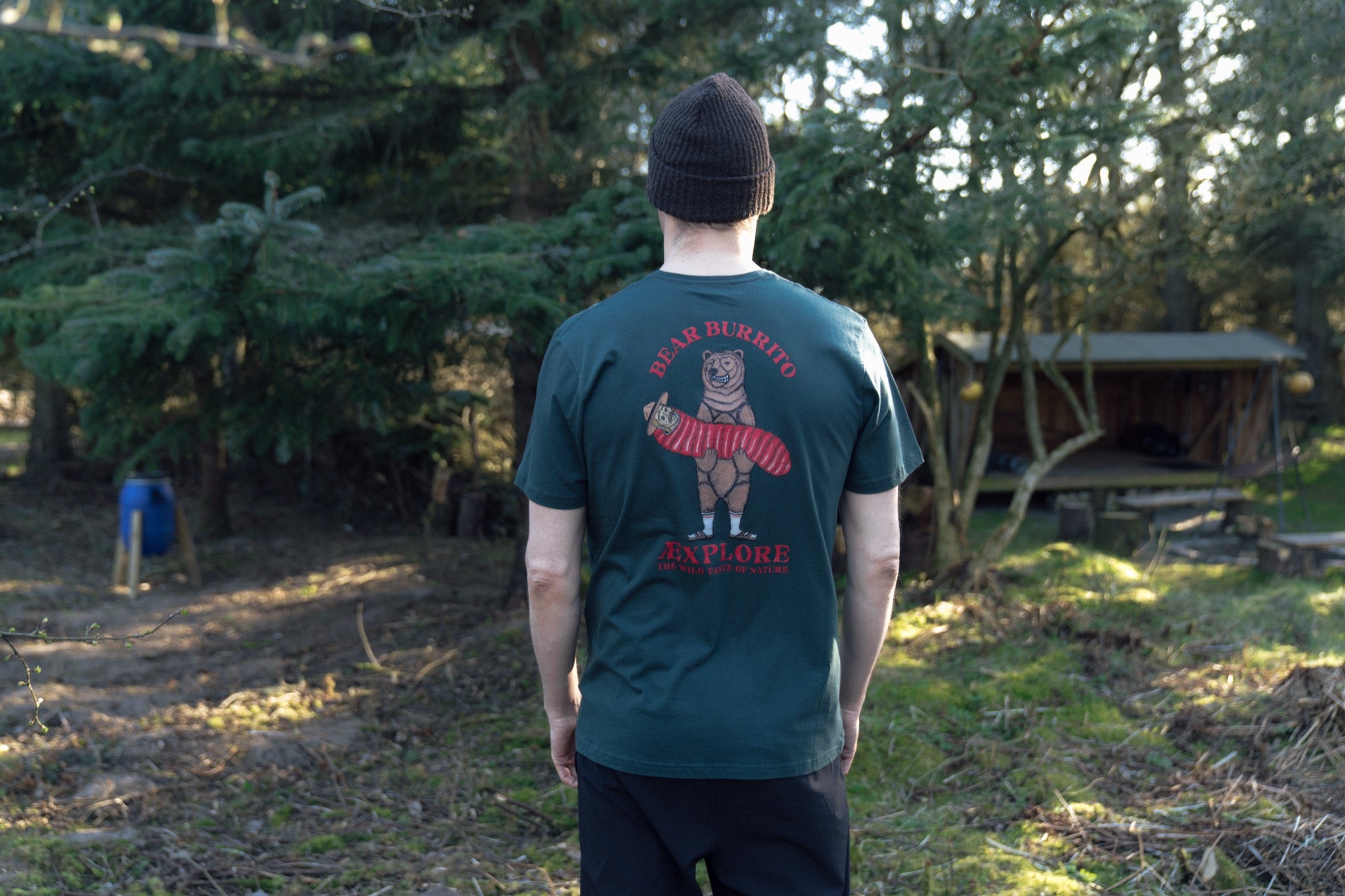 Bear Burrito T-shirt (Green Gables)
