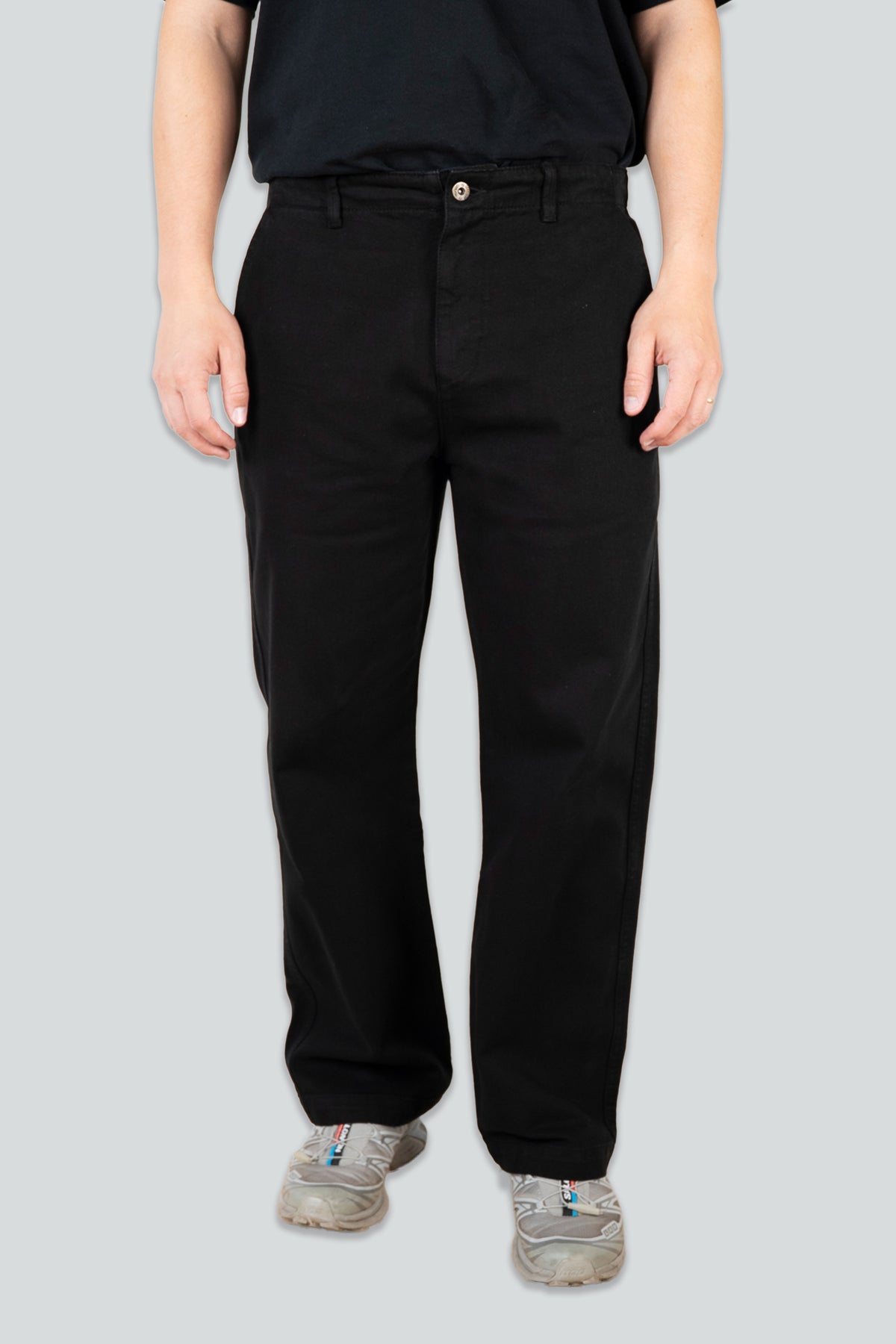 Relaxed Twill Pants - Black