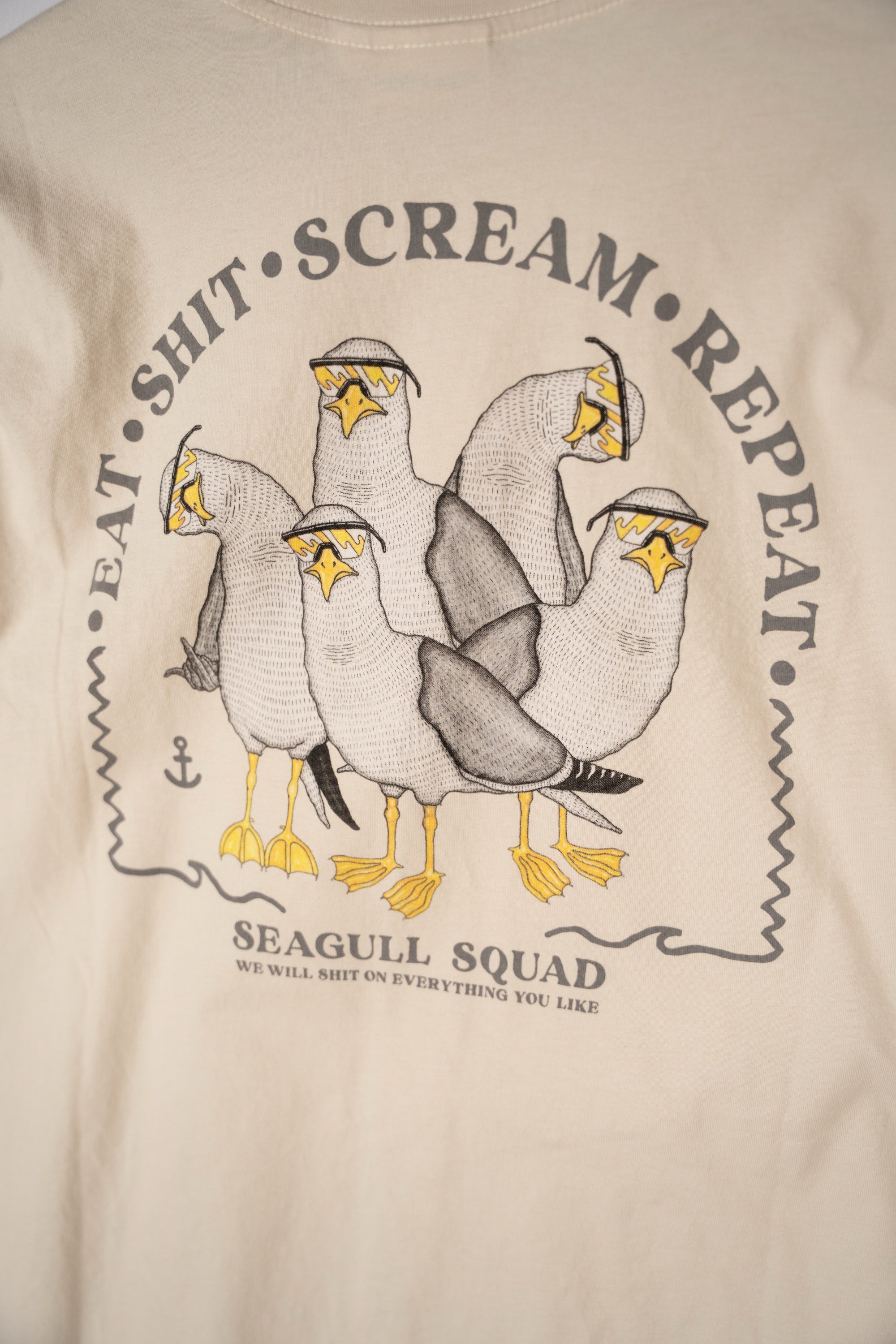 Seagull Squad Back T-shirt - Rainy Day