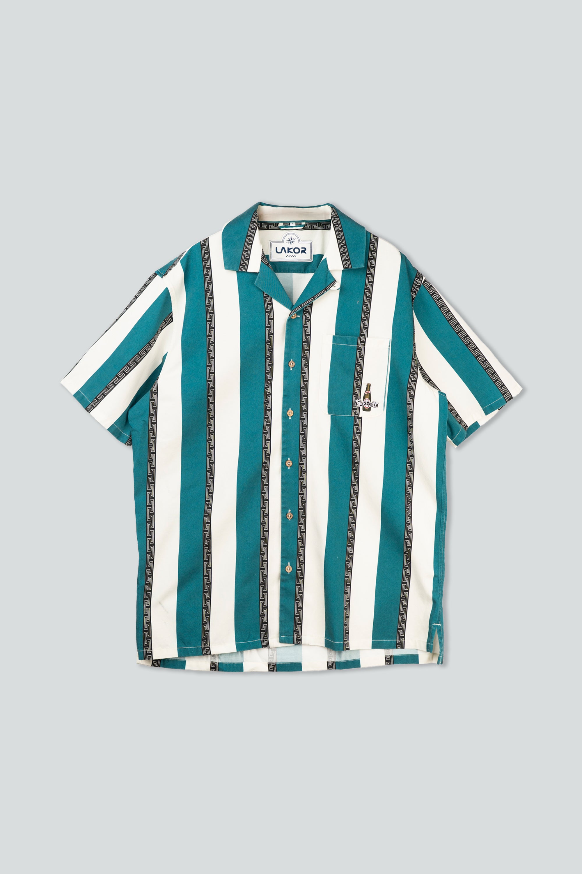 Sport-Cola Stripe Short Sleeve Shirt - Harbor Blue