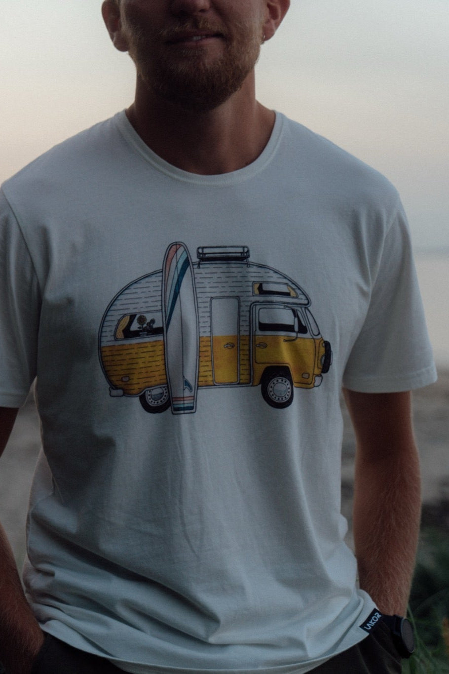 LAKOR Sun Camper T-shirt T-Shirt Star White