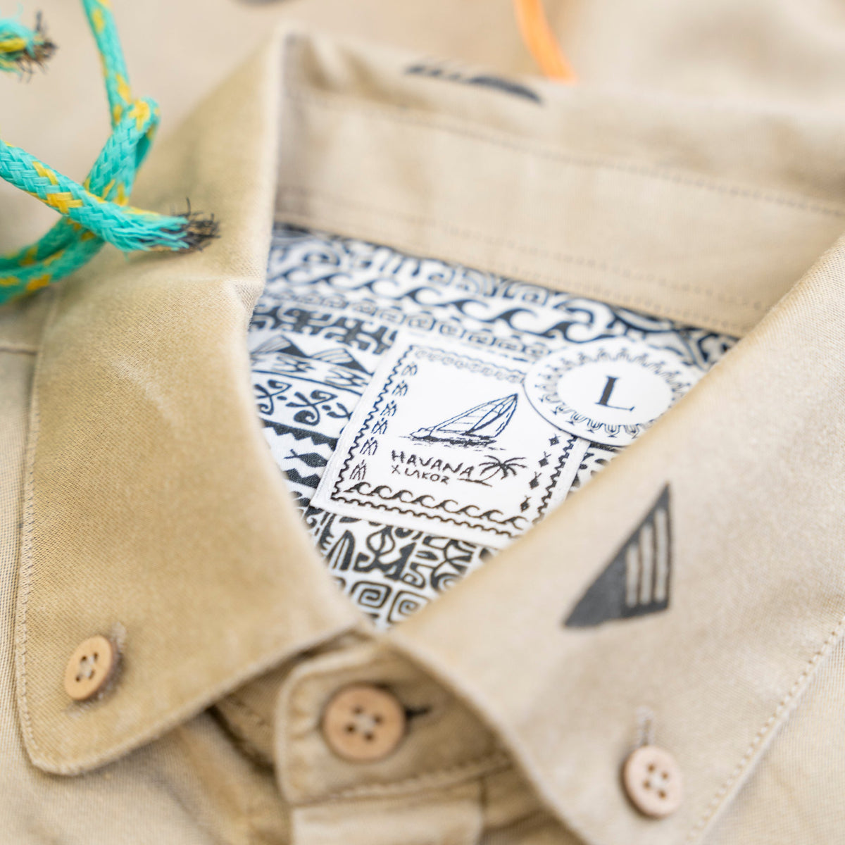 LAKOR Theis Shirt Short Sleeve Shirt Khaki