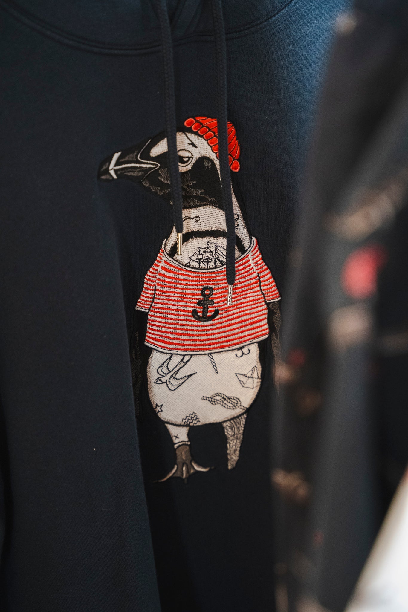 LAKOR African Penguin Hoodie Sweatshirt Blueberry
