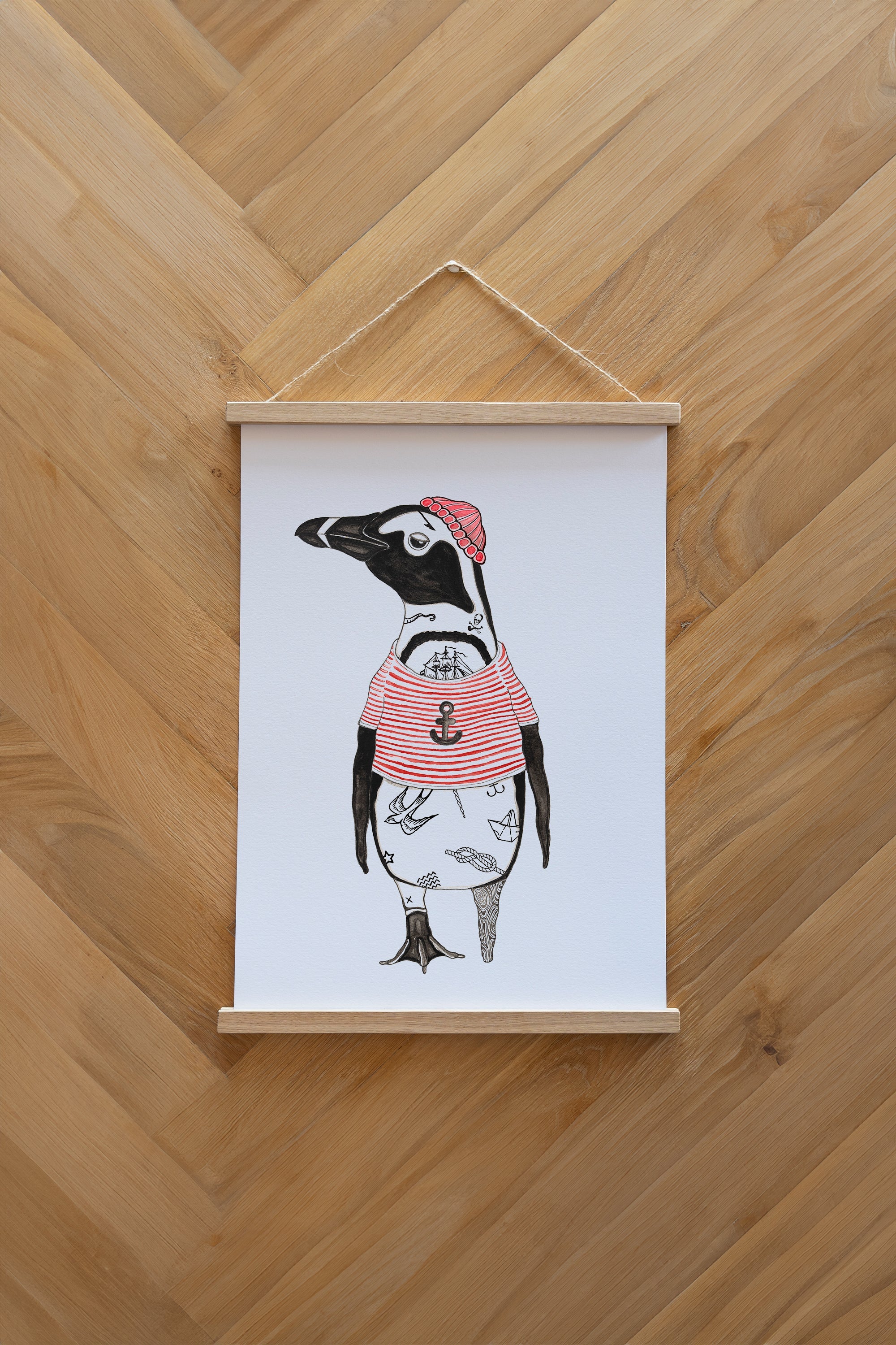 LAKOR African Penguin Plakat Poster White
