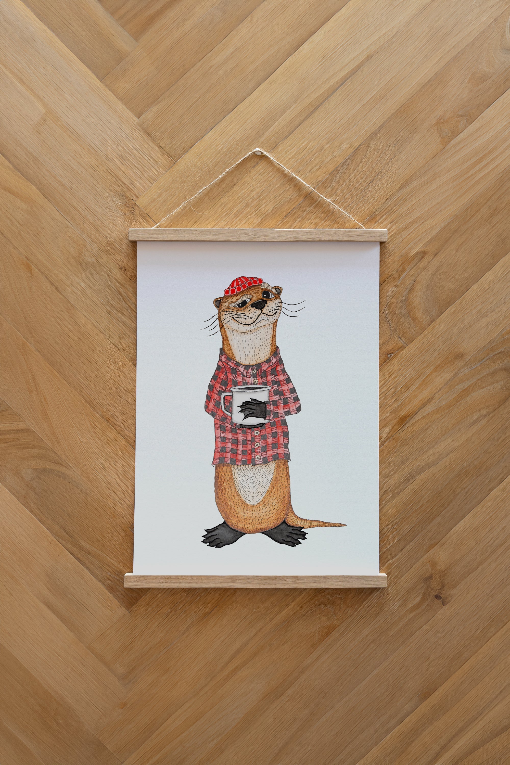 An Otter Coffee Plakat - White