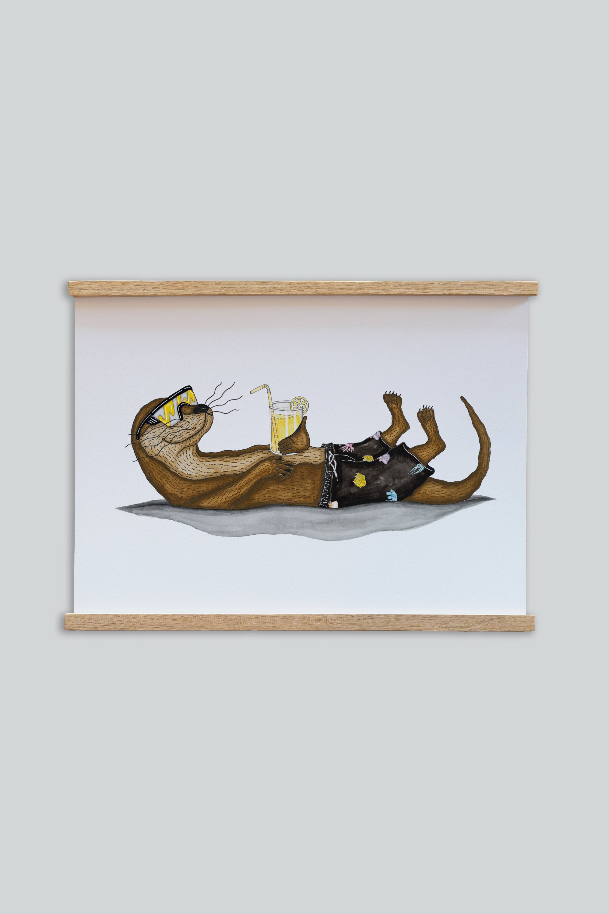 LAKOR An Otter Vacation Plakat Poster White