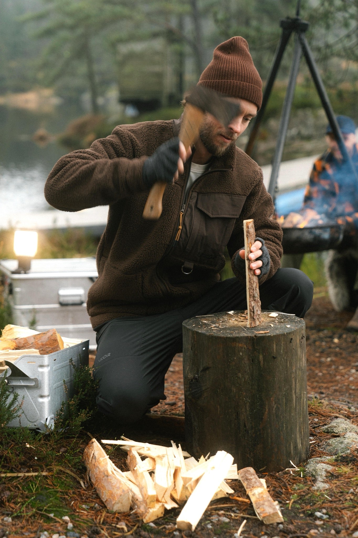 LAKOR Bear Sherpa Jacket Jacket Coffee Bean