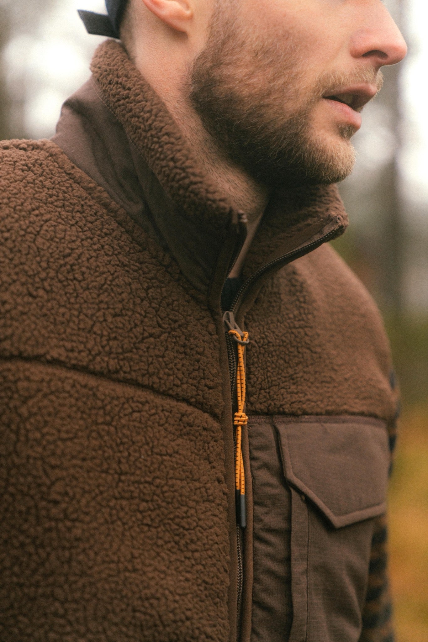 LAKOR Bear Sherpa Vest Jacket Coffee Bean