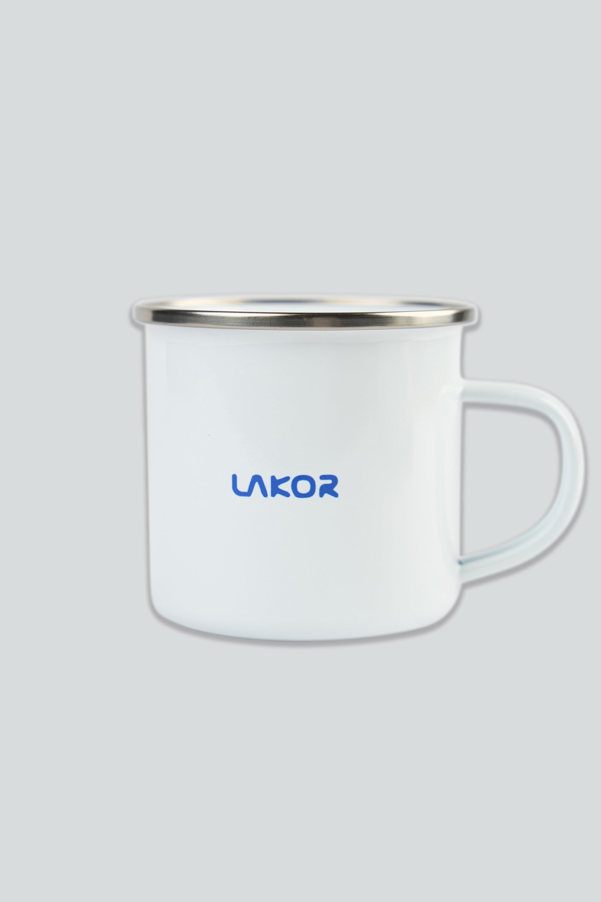LAKOR Beaver Rafting Emaljekrus Mug White