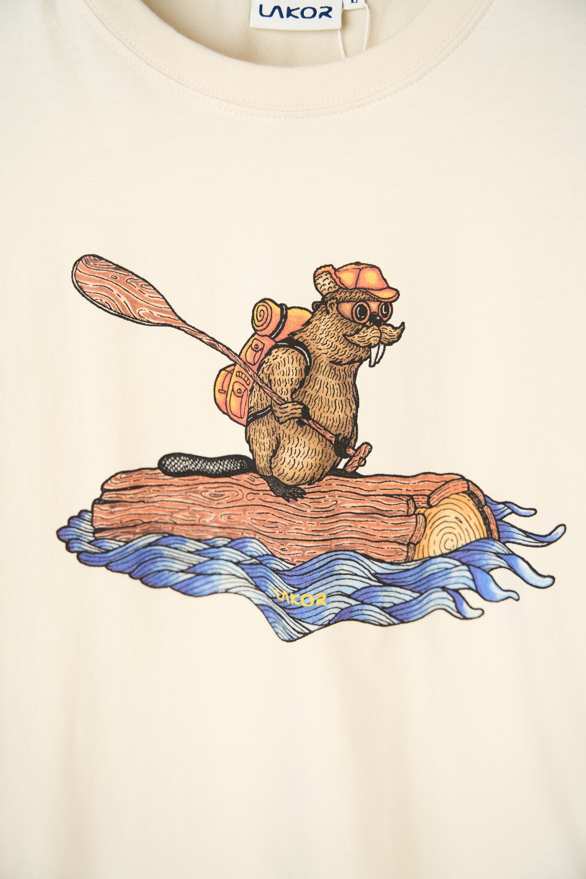 LAKOR Beaver Rafting T-shirt T-Shirt Rainy Day