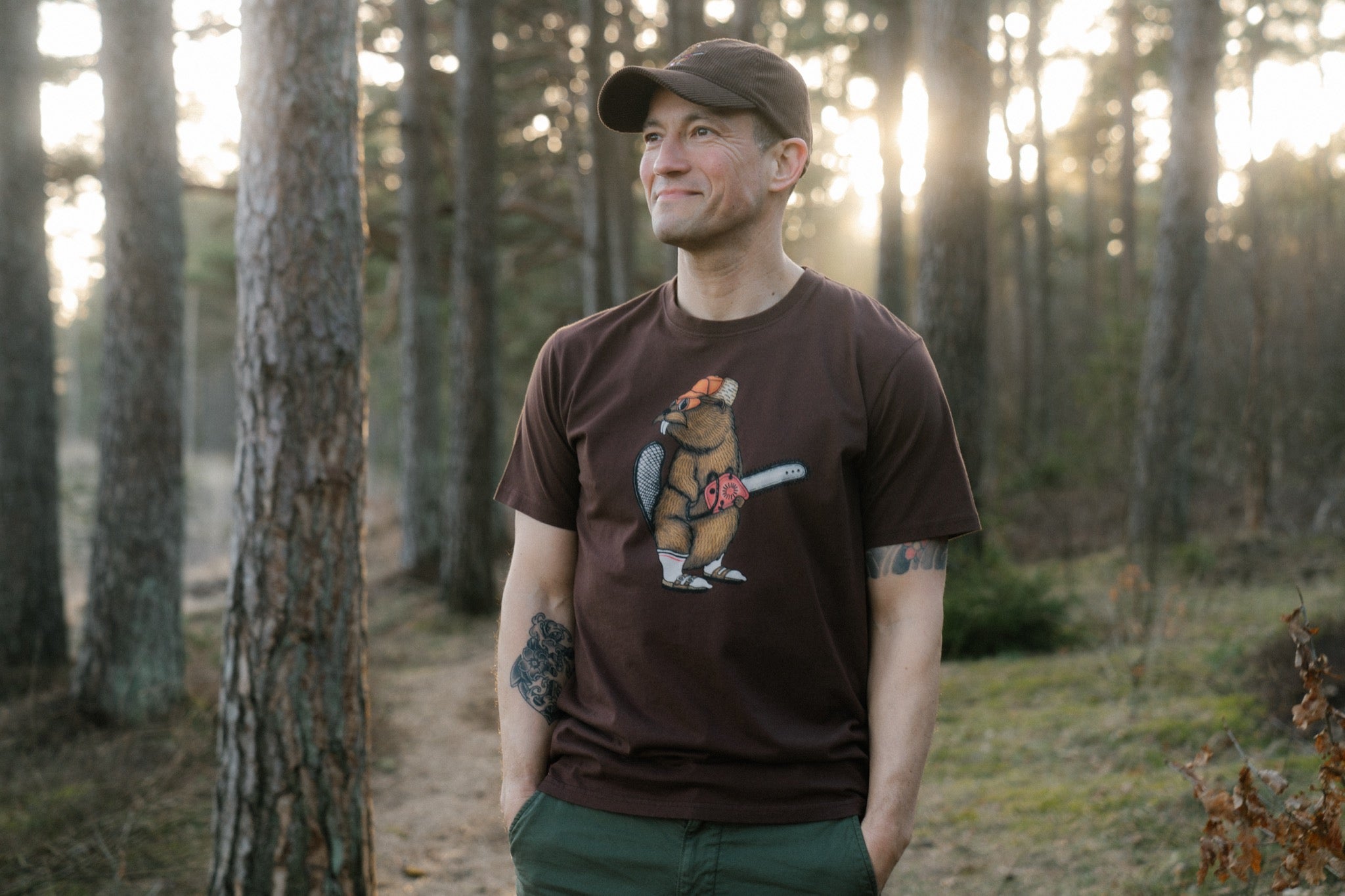 LAKOR Beaver Timber Courd Cap Headwear Chocolate Brown