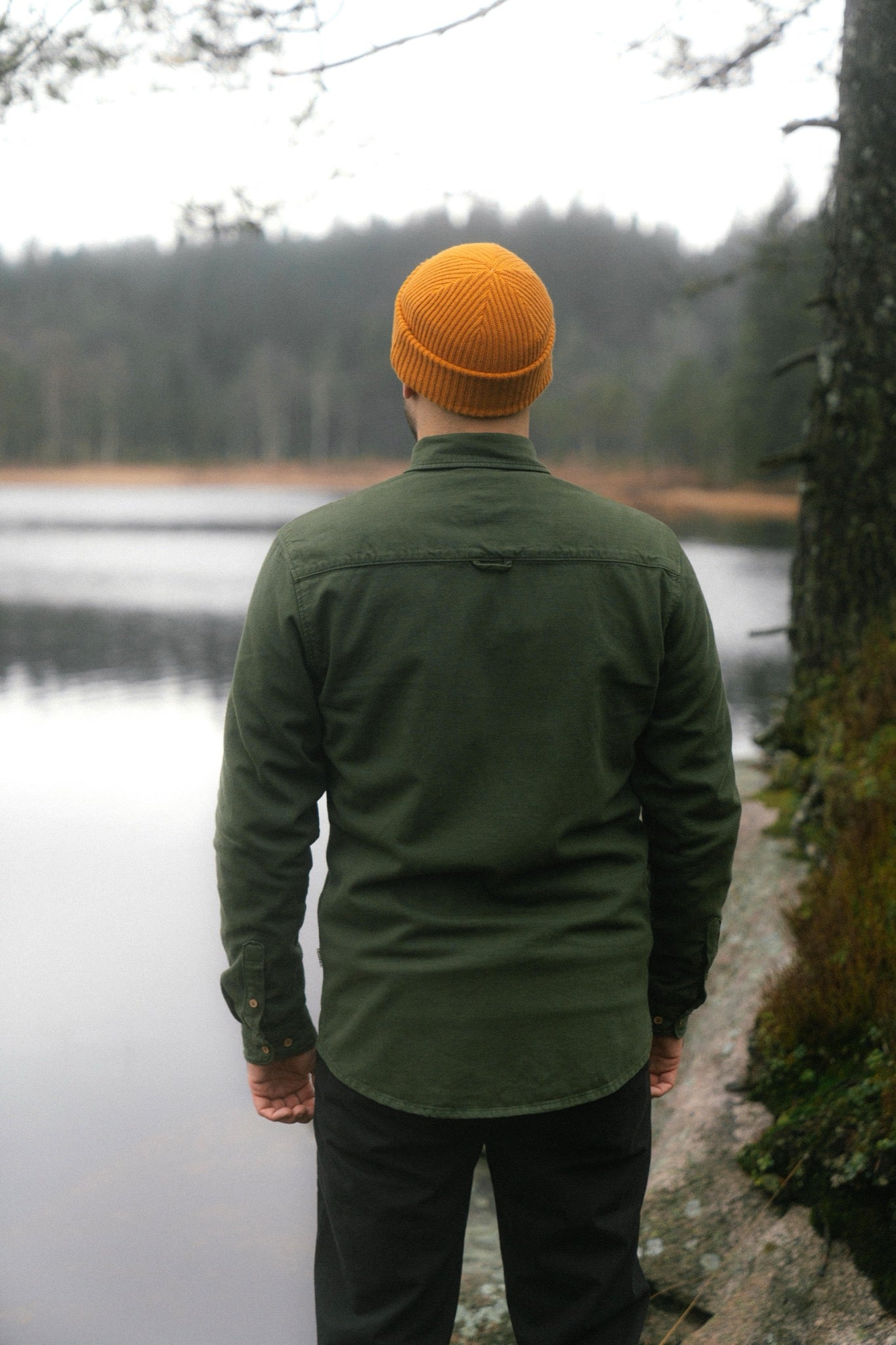 LAKOR Bedford Courd Shirt Shirt Riffle Green