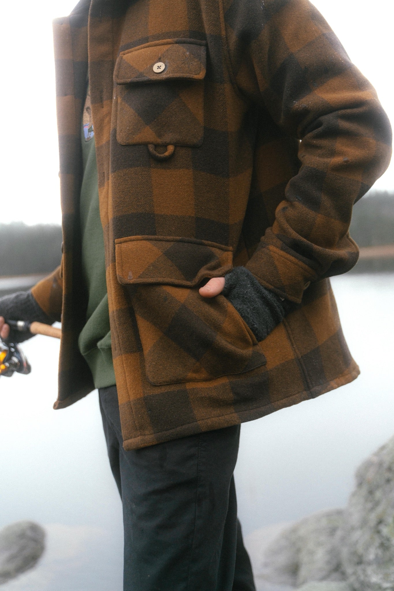 LAKOR Birler Wool Jacket Jacket Coffee Bean/Monk's Robe