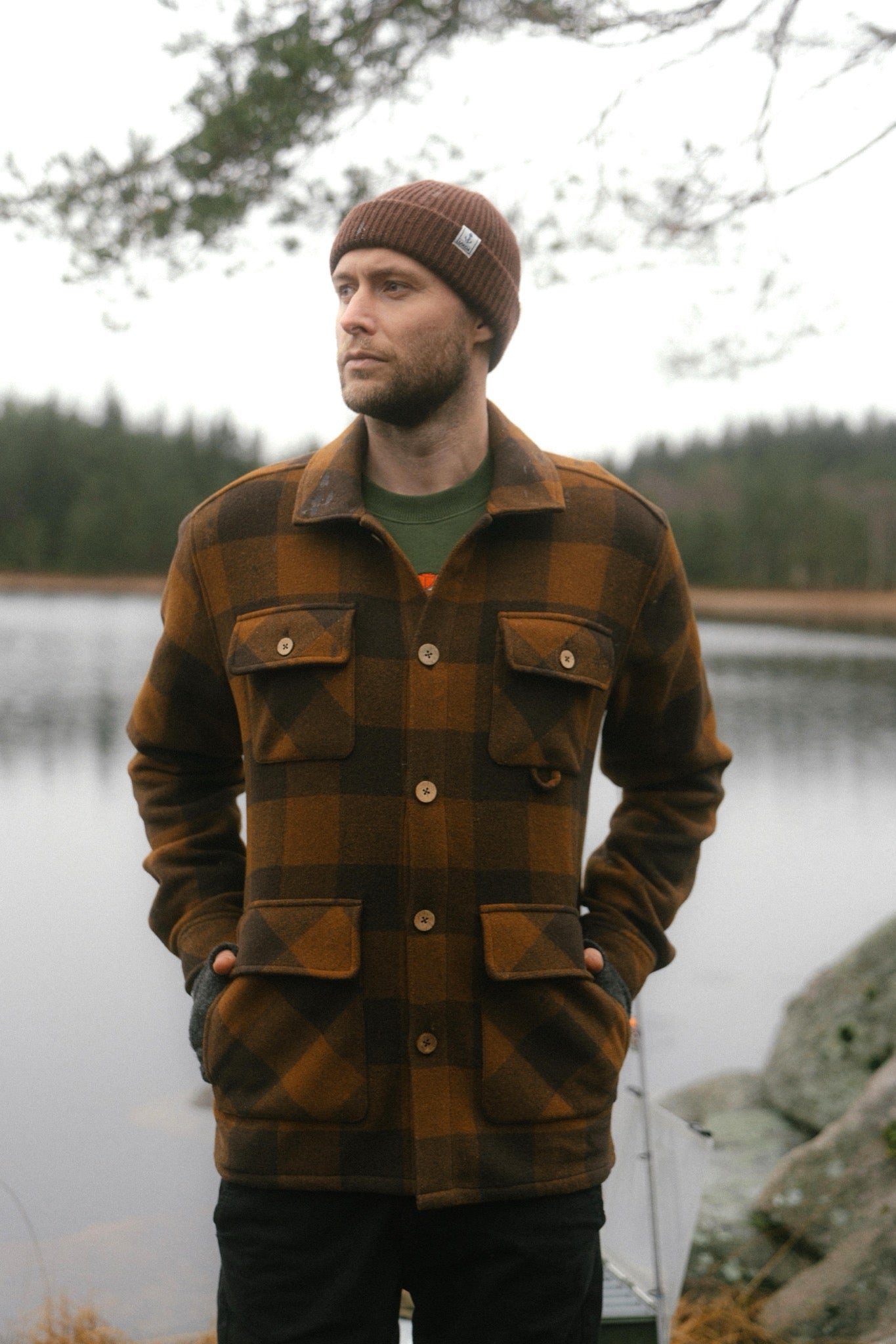 LAKOR Birler Wool Jacket Jacket Coffee Bean/Monk's Robe