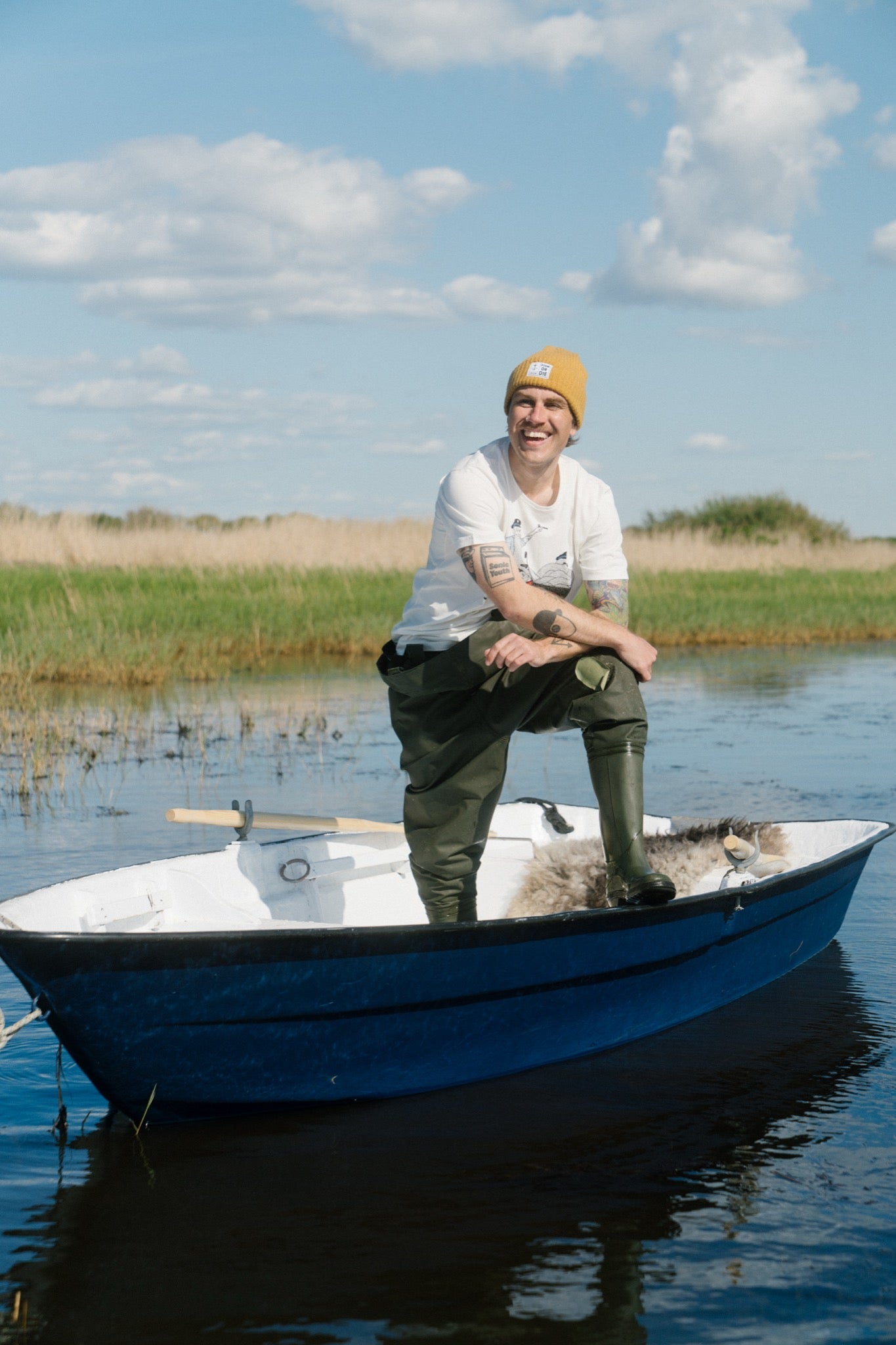 LAKOR Cargo Mopet T-shirt T-Shirt Star White