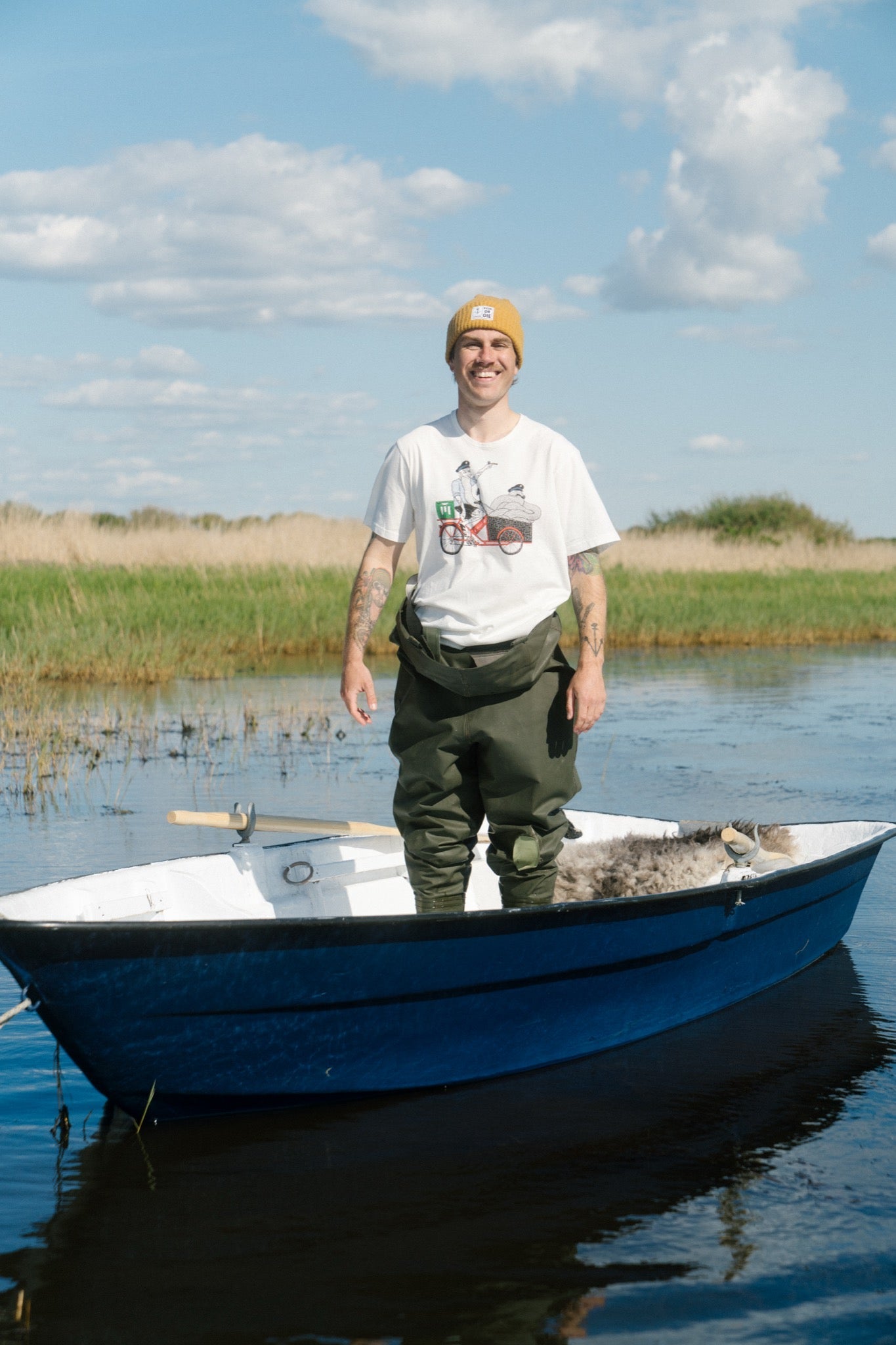 LAKOR Cargo Mopet T-shirt T-Shirt Star White