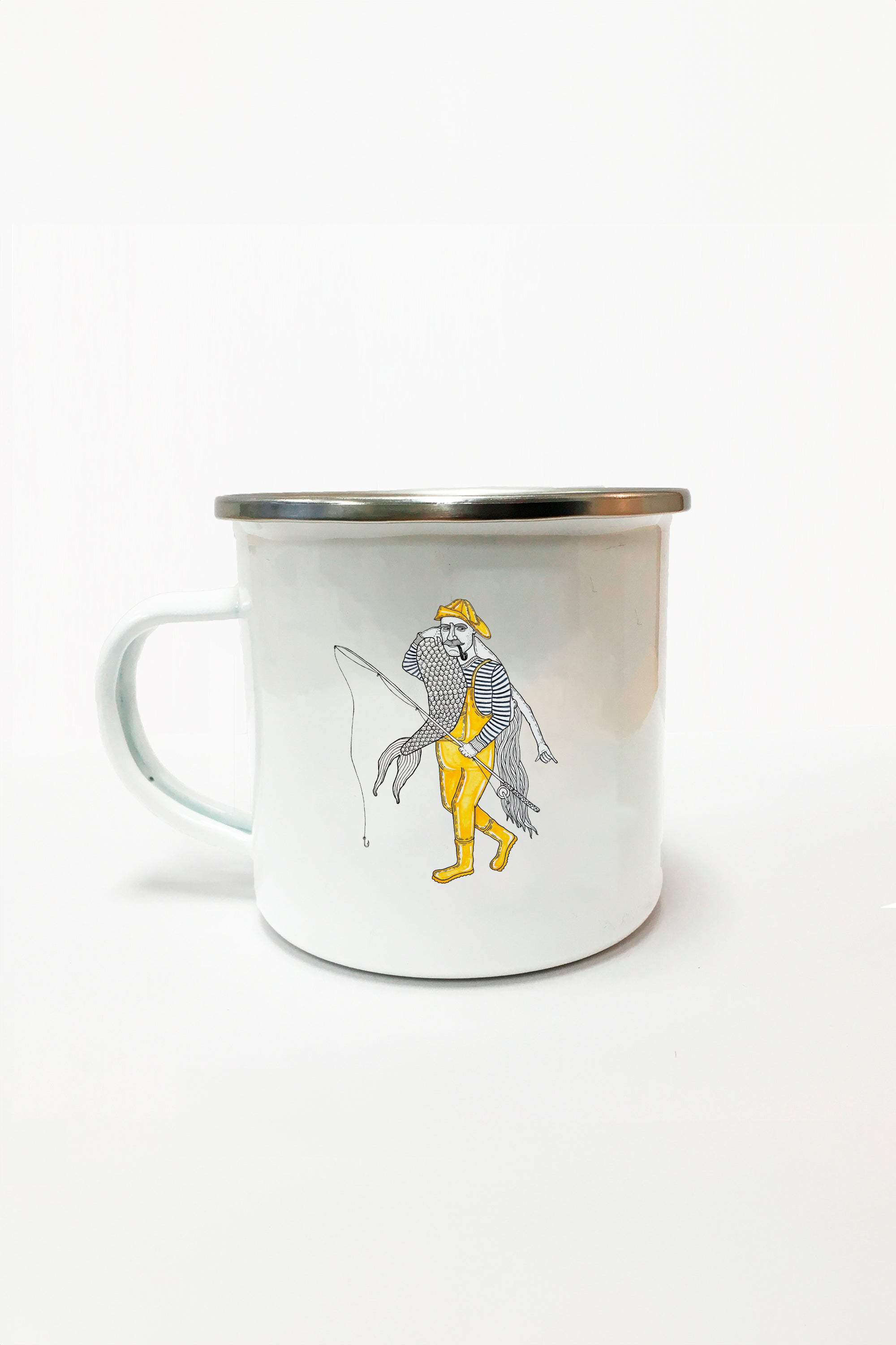 LAKOR Catch Of A Lifetime Emaljekrus Mug White