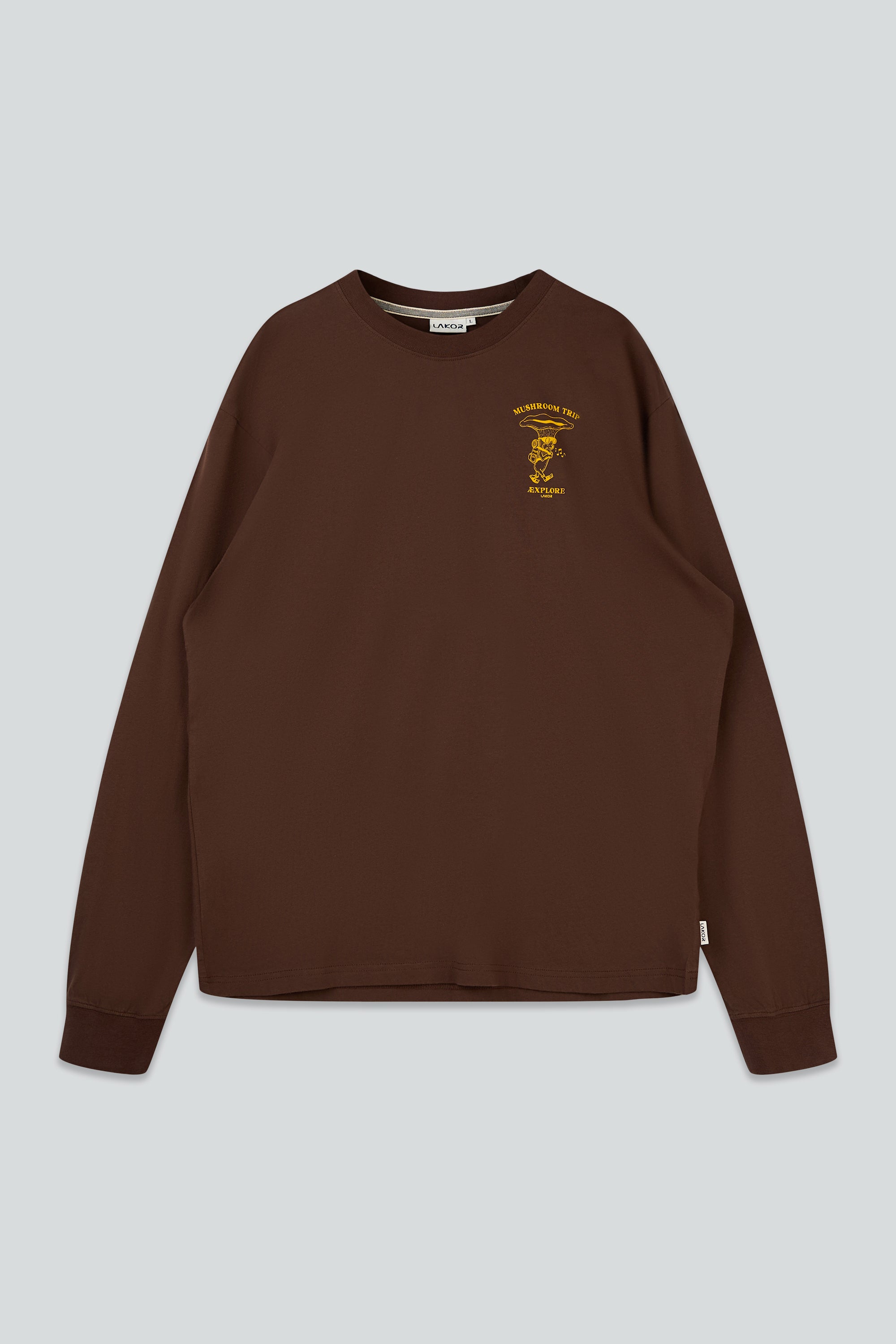 LAKOR Chanterelle Trip Boxfit LS T-shirt T-Shirt Chicory Coffee