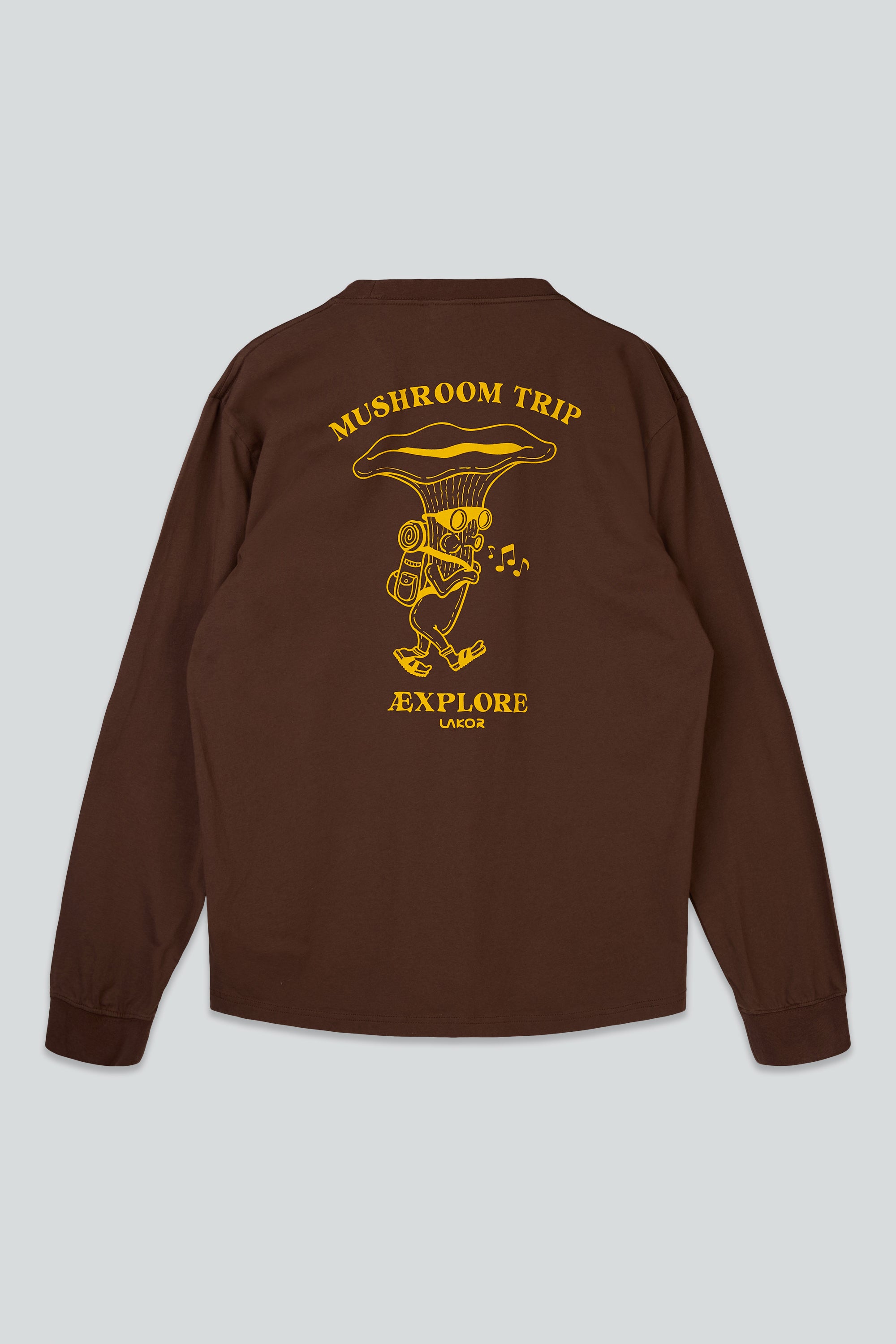 LAKOR Chanterelle Trip Boxfit LS T-shirt T-Shirt Chicory Coffee