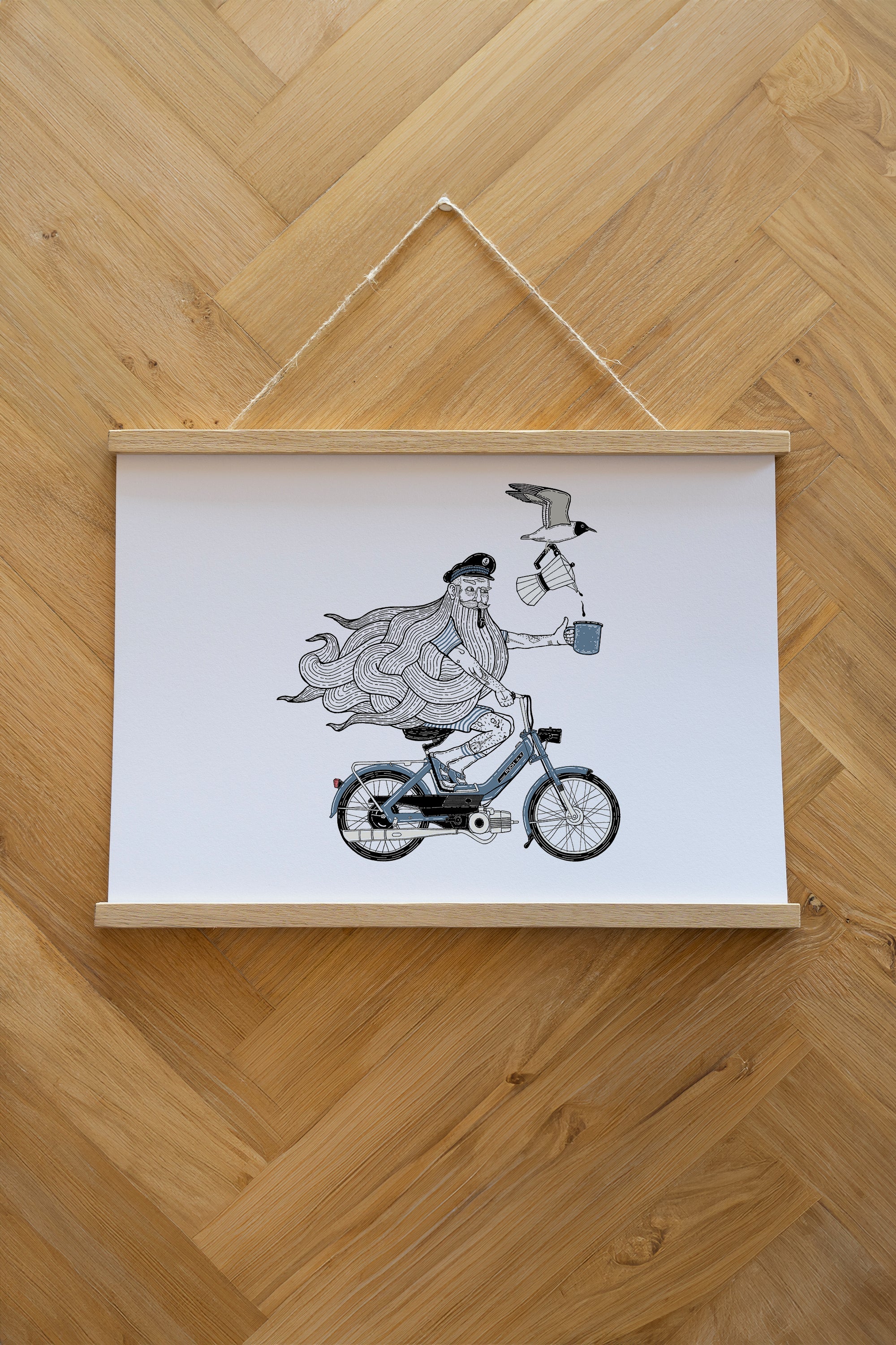 LAKOR Coffee On The Go Plakat Poster White