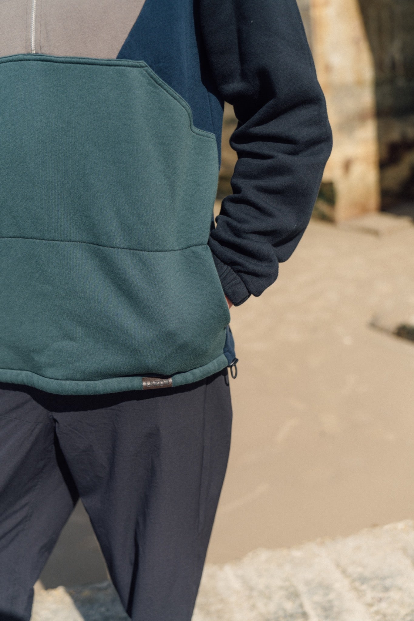 LAKOR Colorblock Half Zip Sweatshirt Multicolor