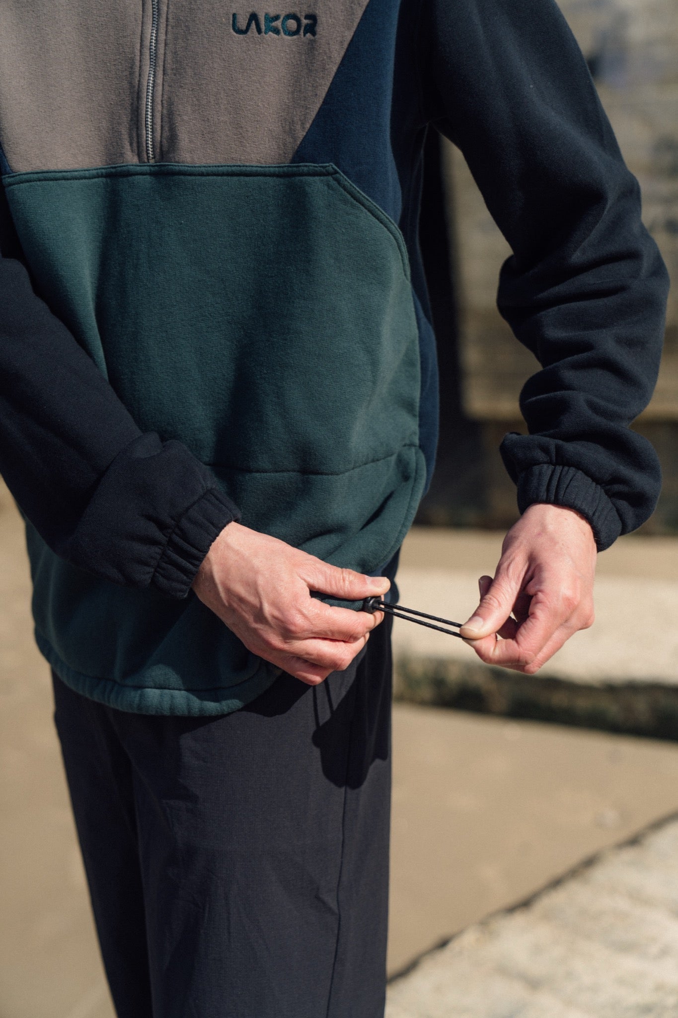 LAKOR Colorblock Half Zip Sweatshirt Multicolor