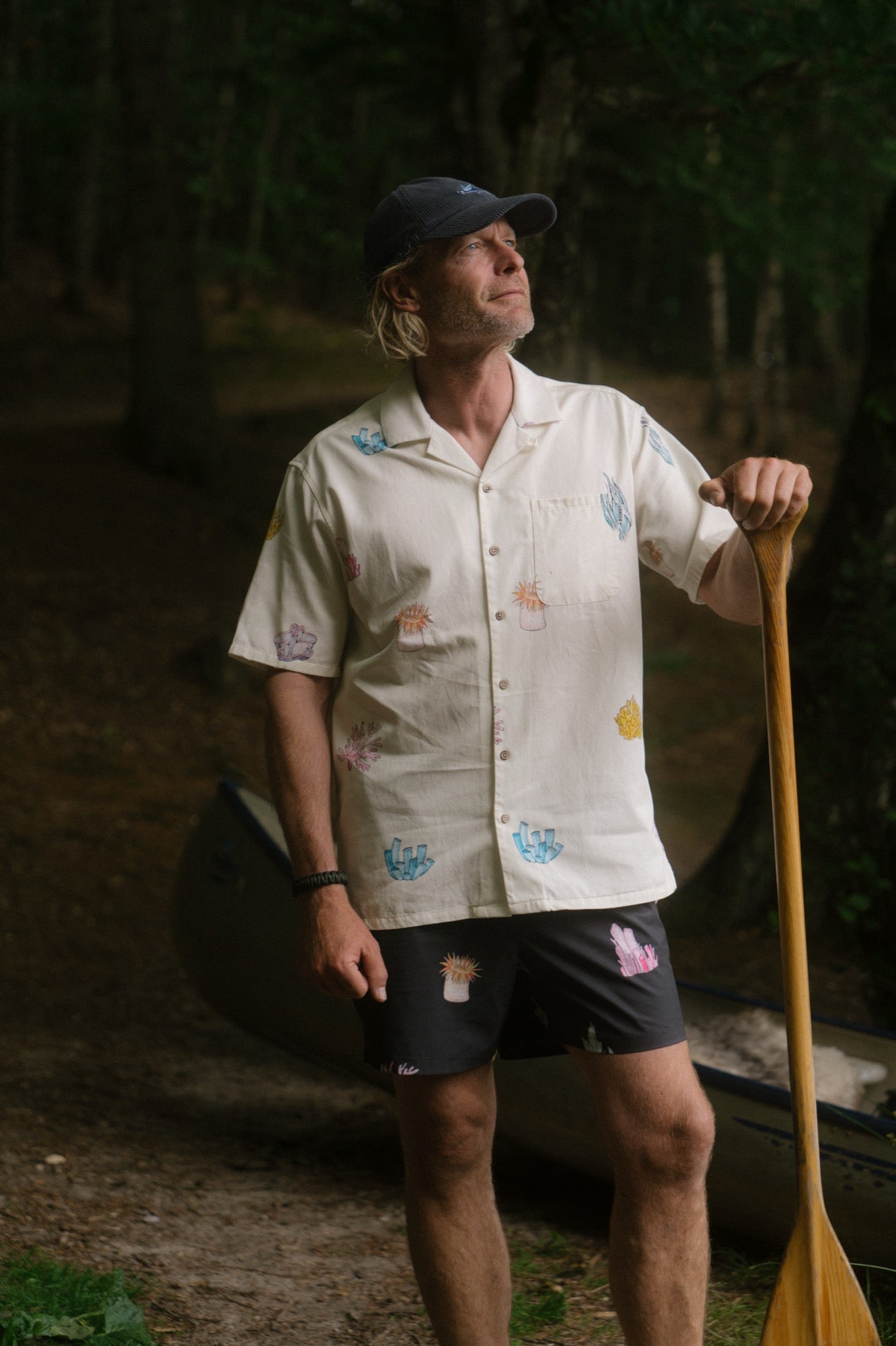 Coral Swim Shorts - Moonless Night