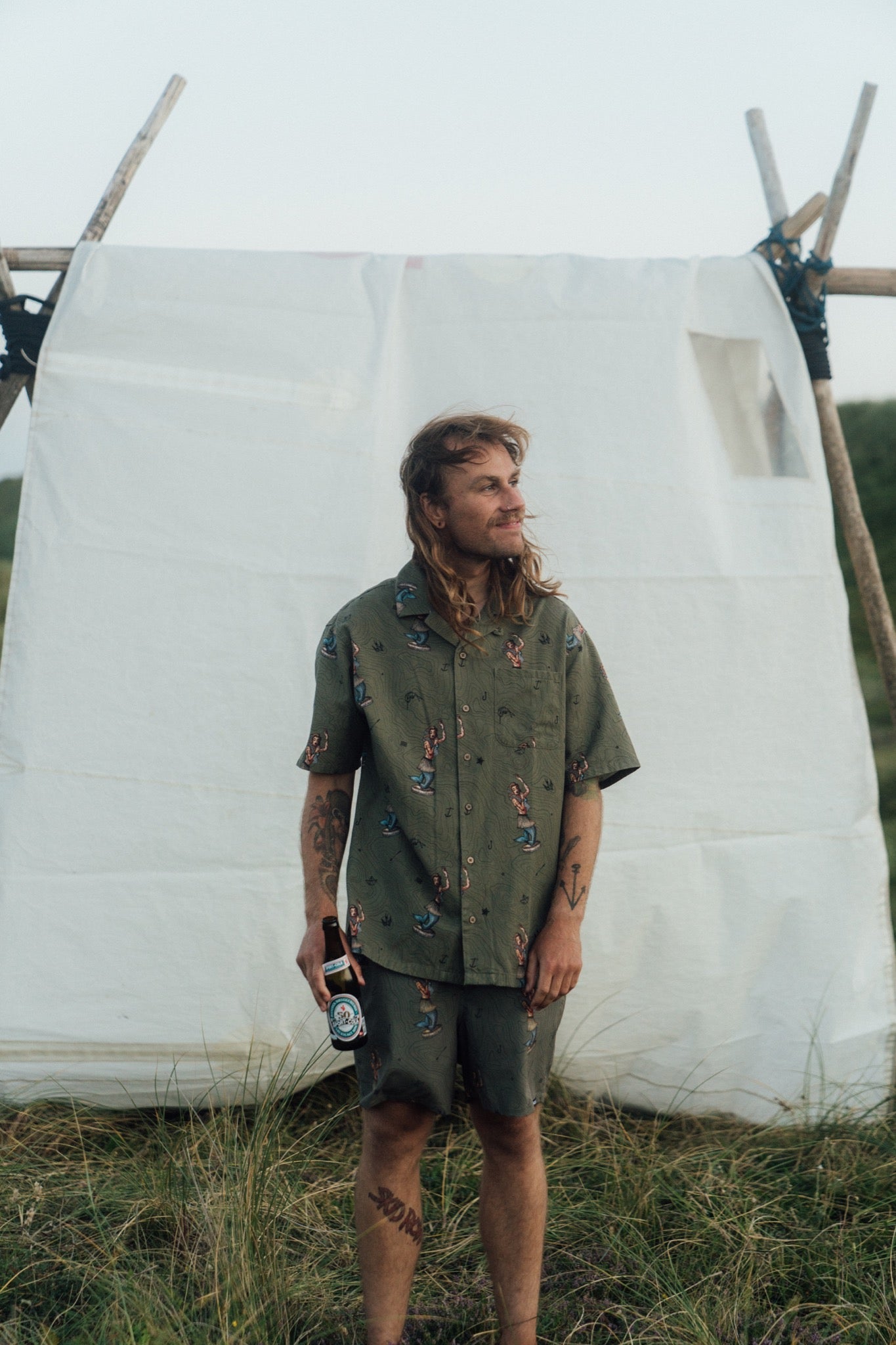 Dashboard Hula Swim Shorts - Deep Lichen Green