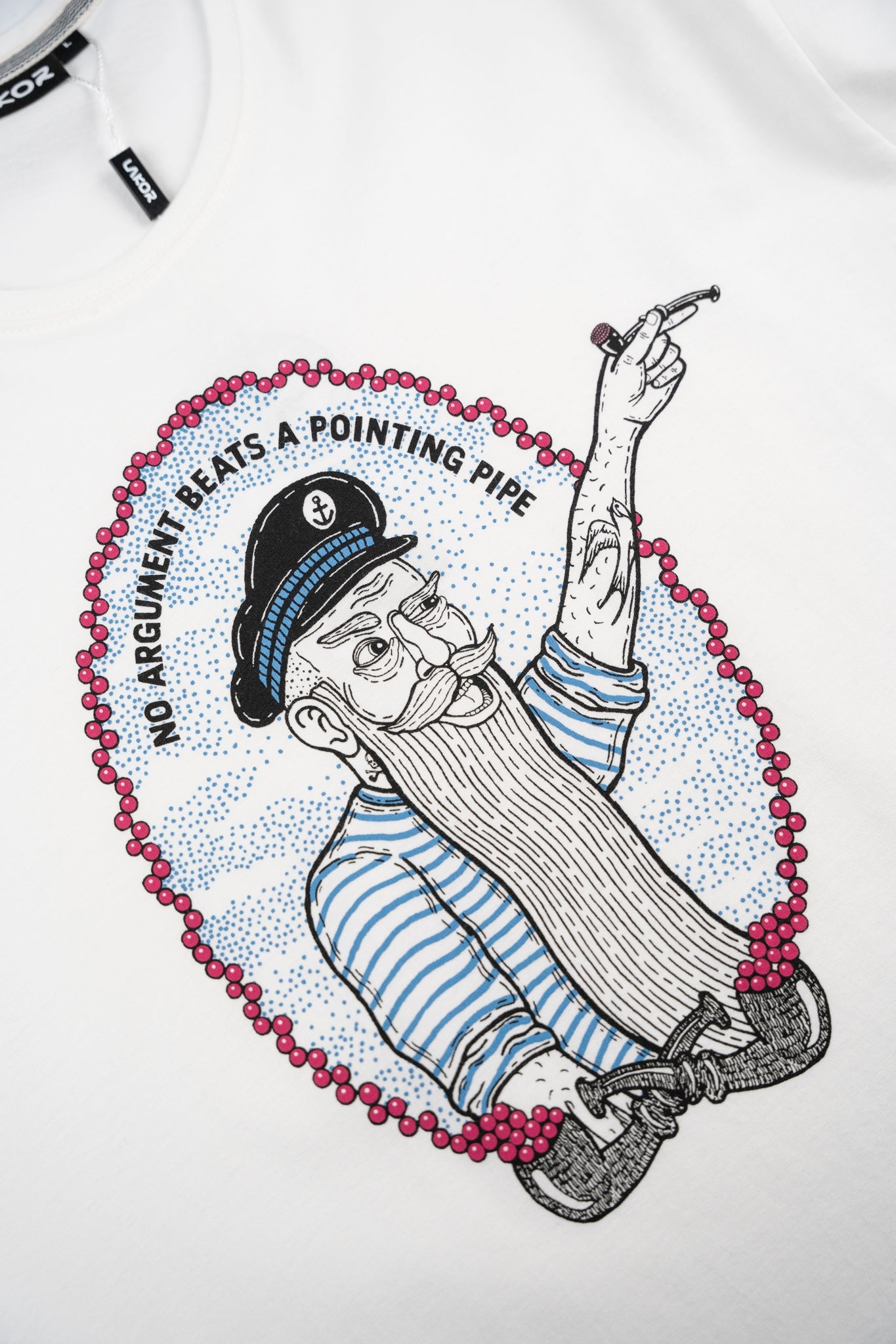 LAKOR End of Discussion T-shirt T-Shirt Star White