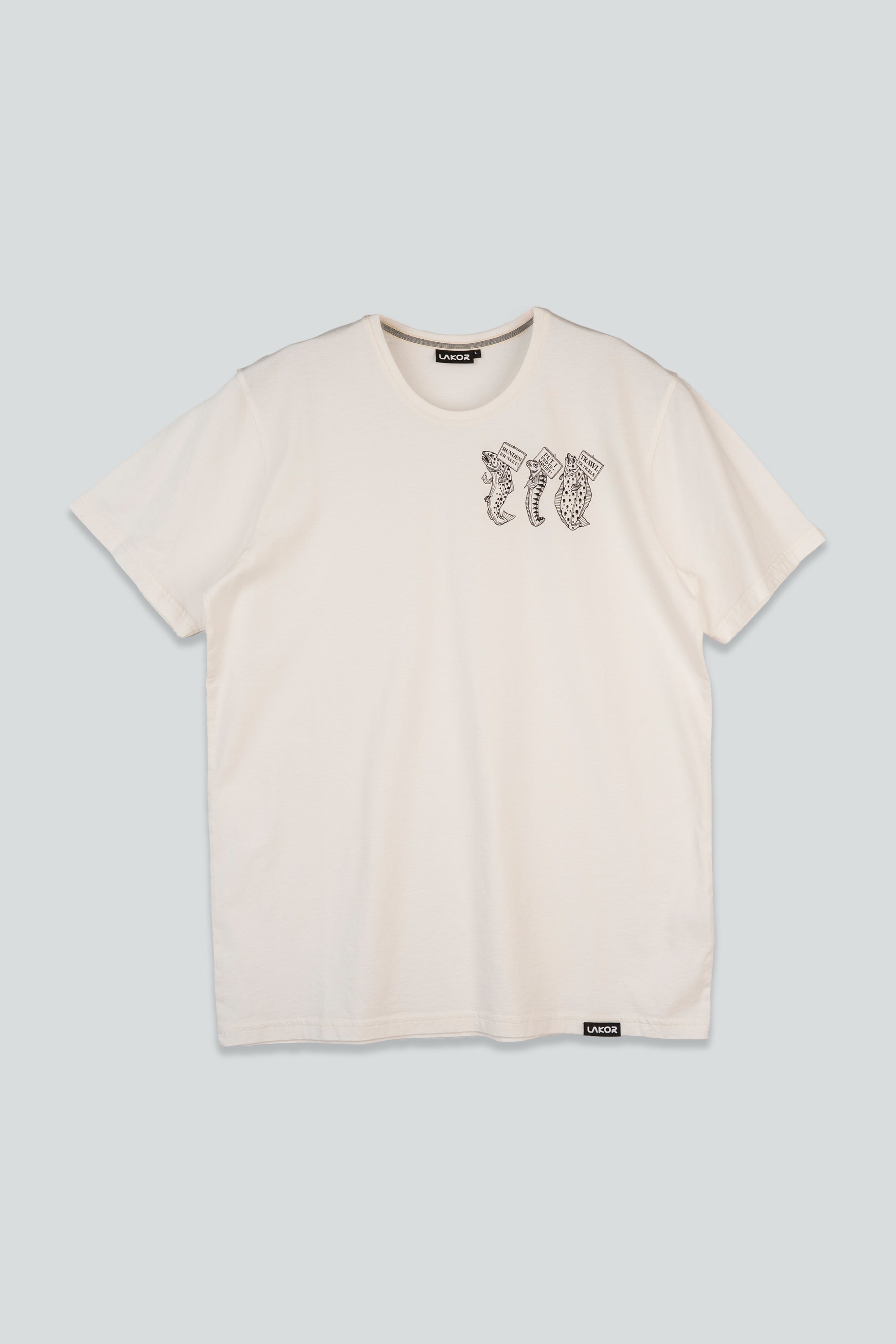 LAKOR Fiskedemonstration T-shirt T-Shirt Star White