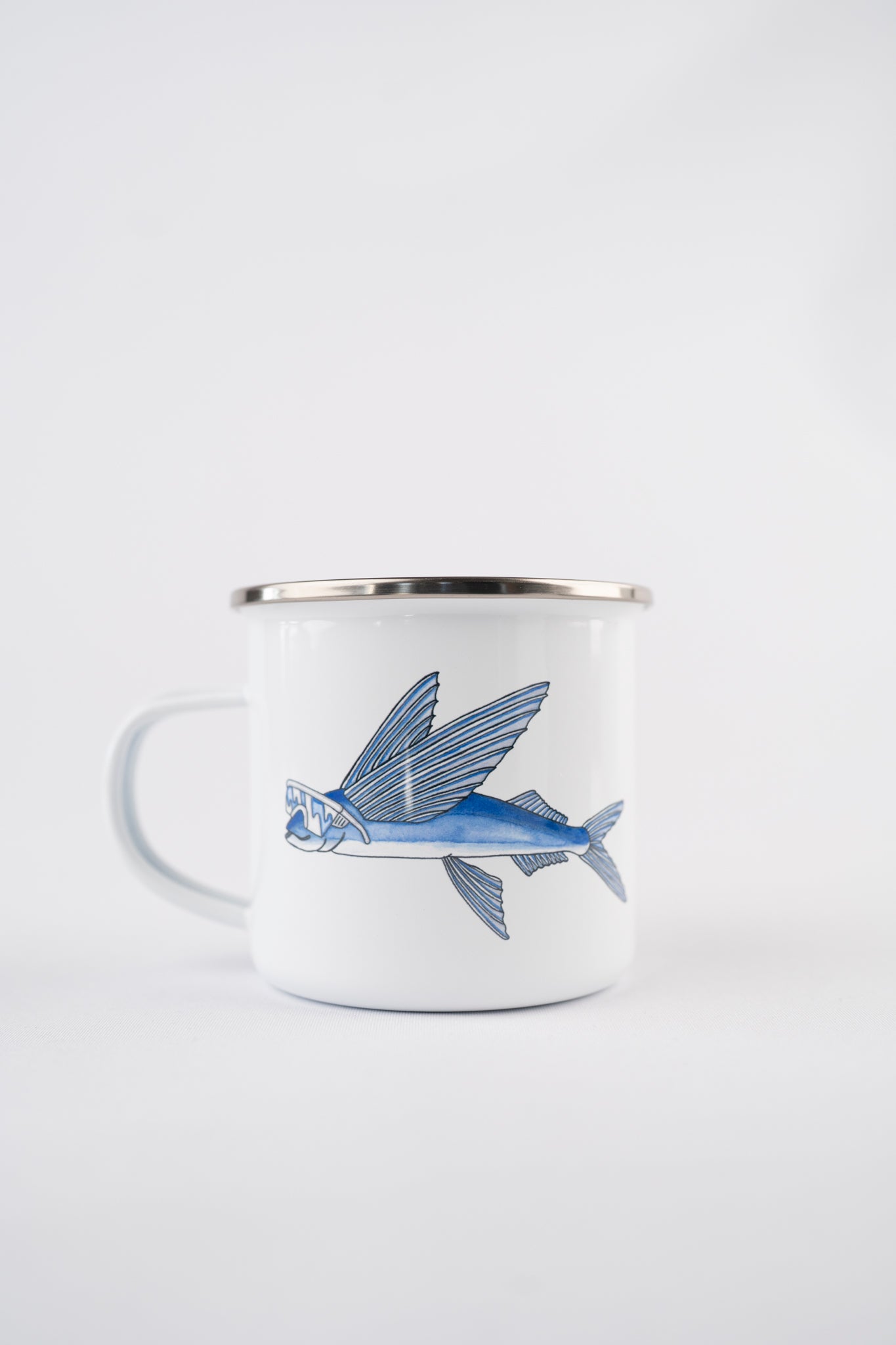 LAKOR Fly Fish Enamel Mug Mug White