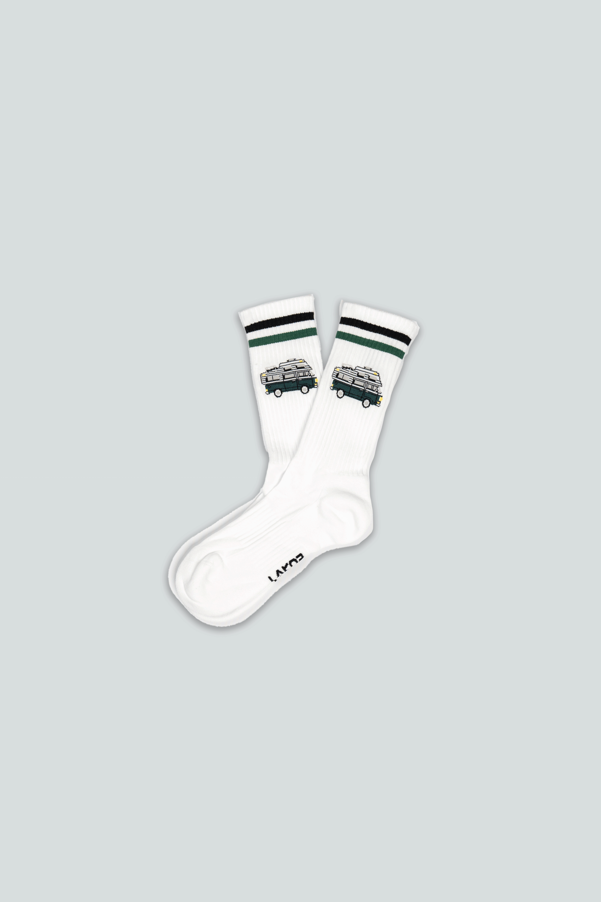 LAKOR Forest Camper Socks Tennis Socks White