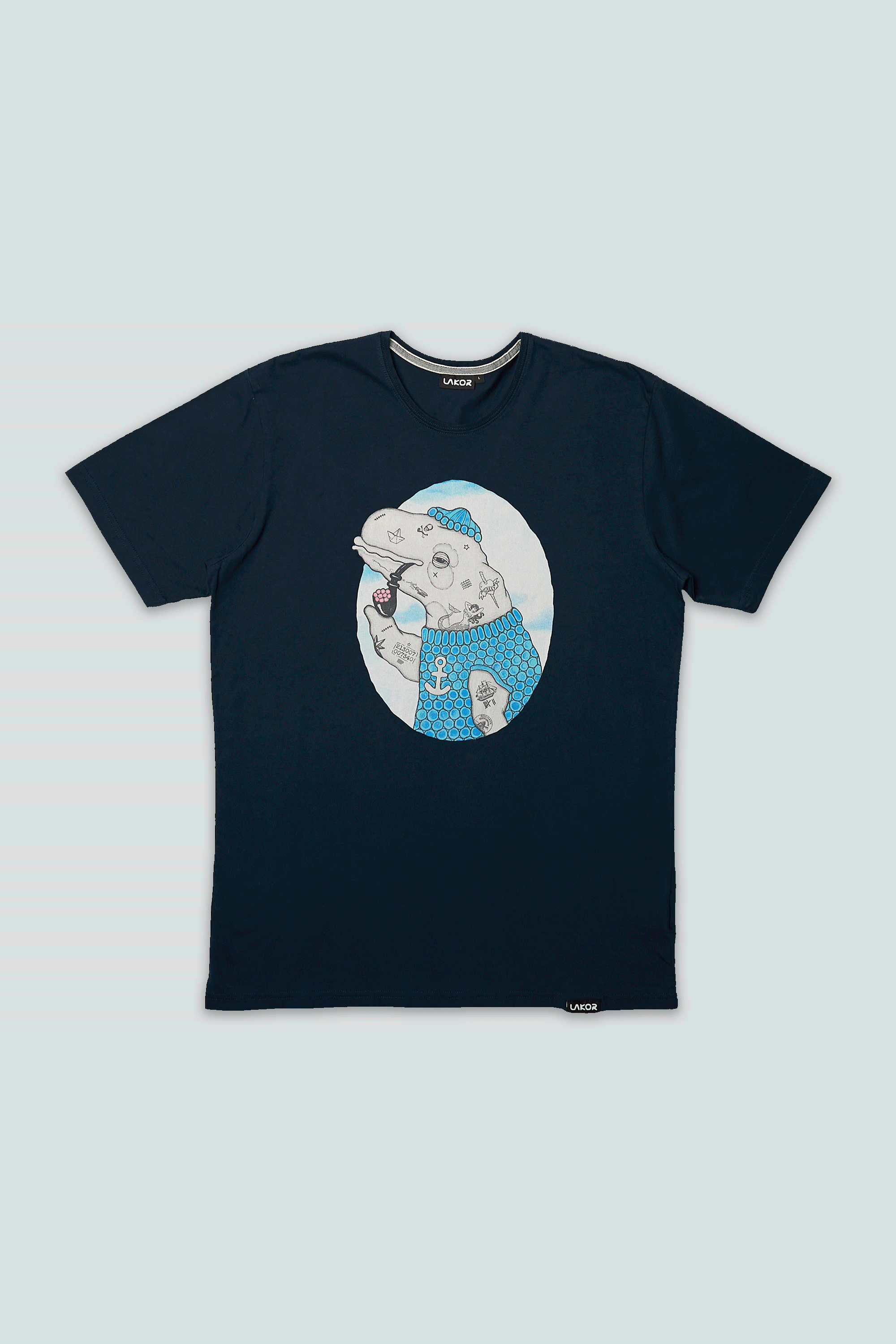 Badass Beluga T-shirt (Blueberry)