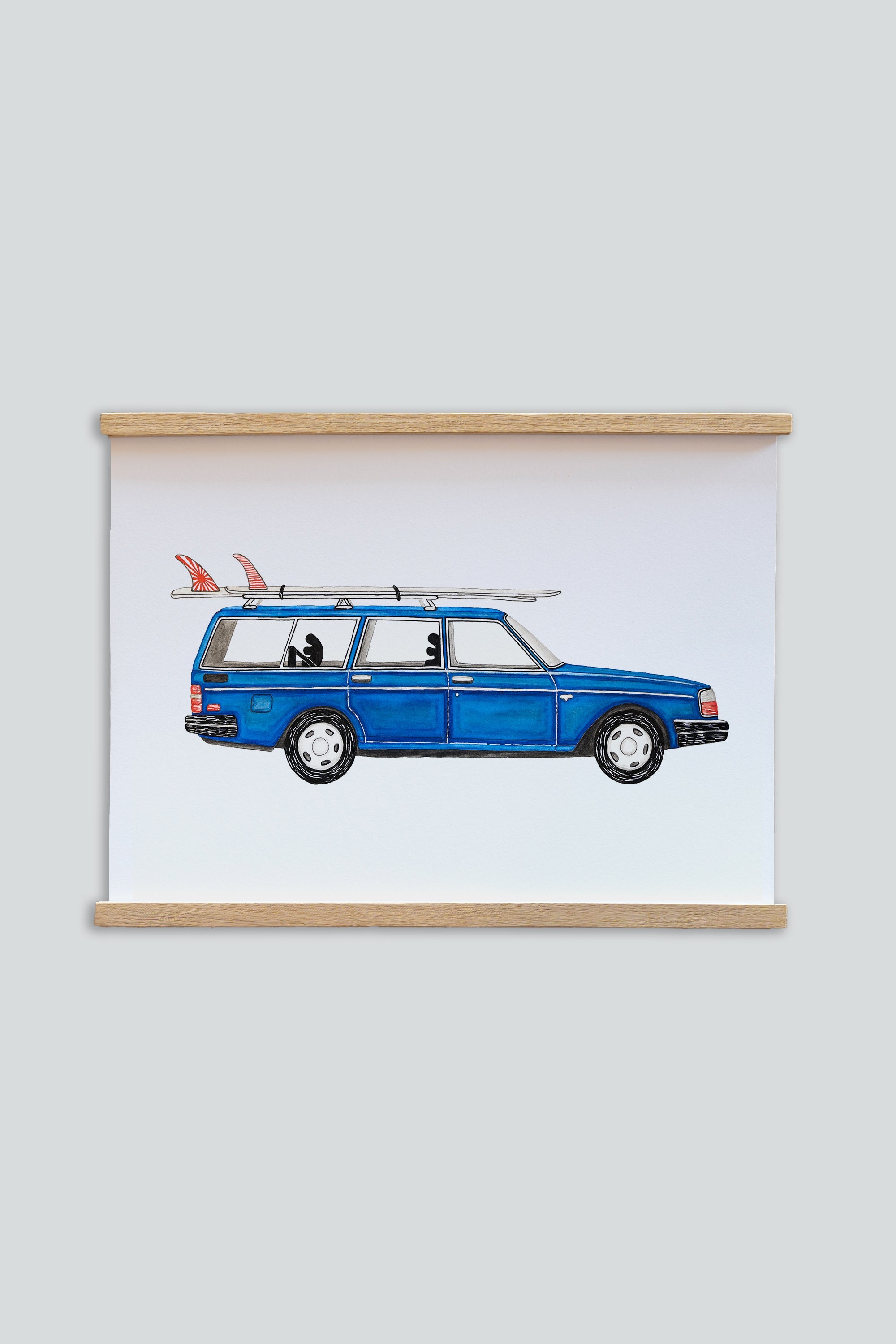 LAKOR Getaway Car Plakat Poster White