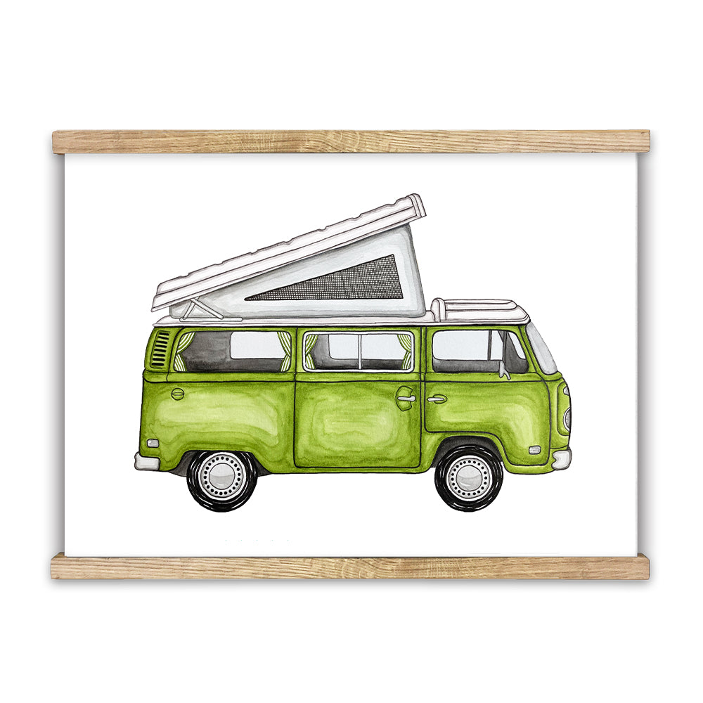 LAKOR Green Van Plakat Poster White