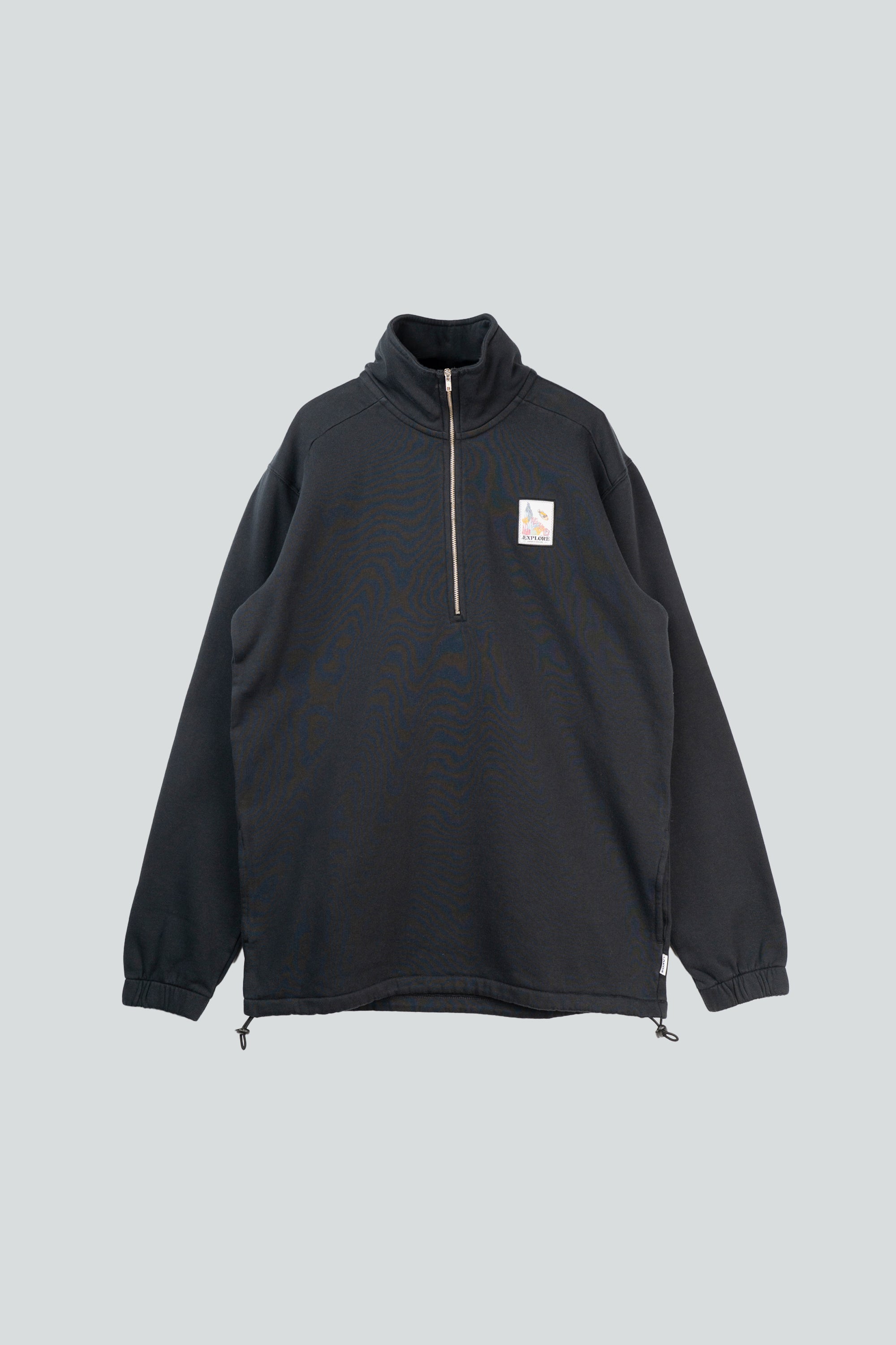 LAKOR Halfzip w. Wall of Wonder patch Sweatshirt Moonless Night