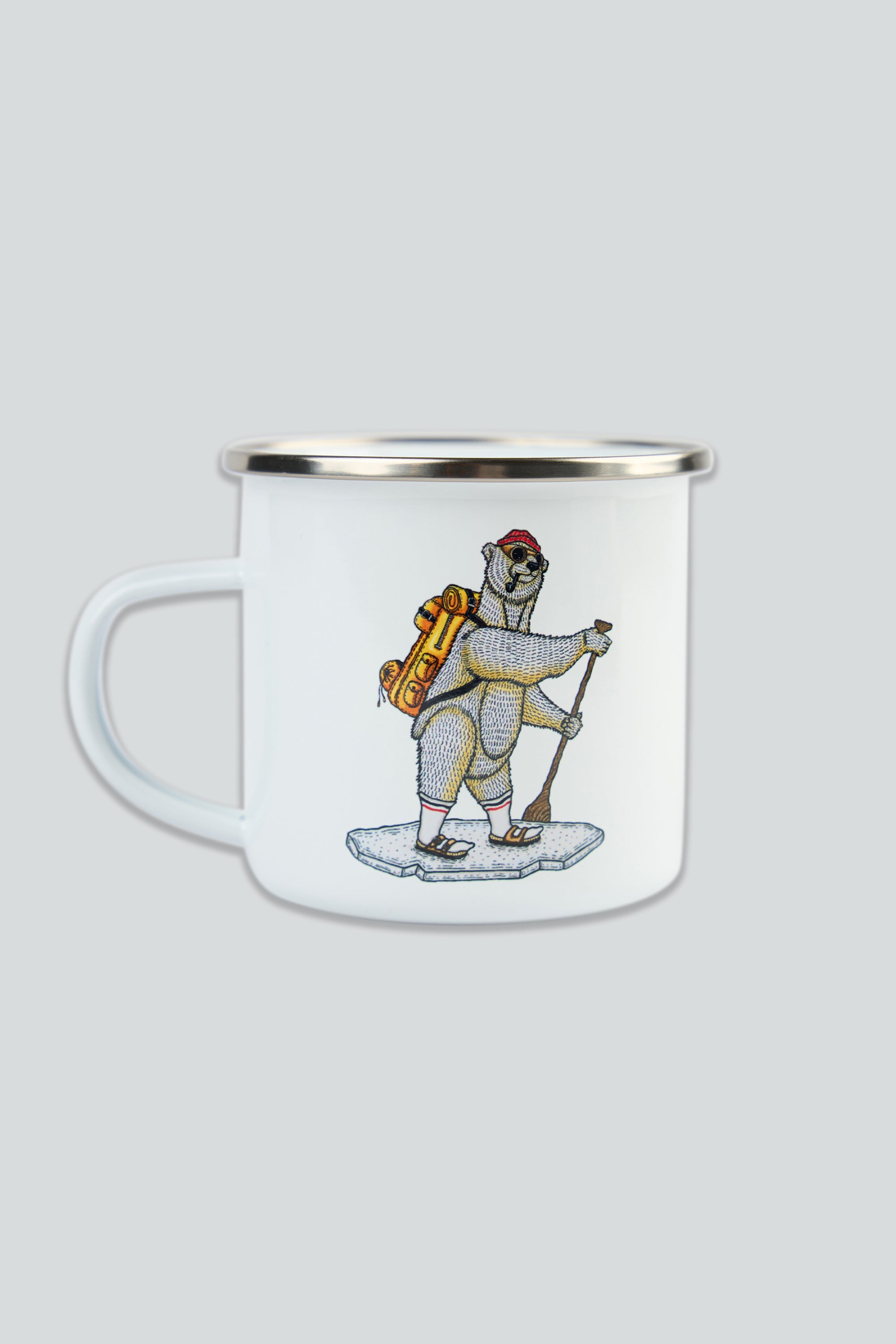 LAKOR Ice Bear SUP Emaljekrus Mug White