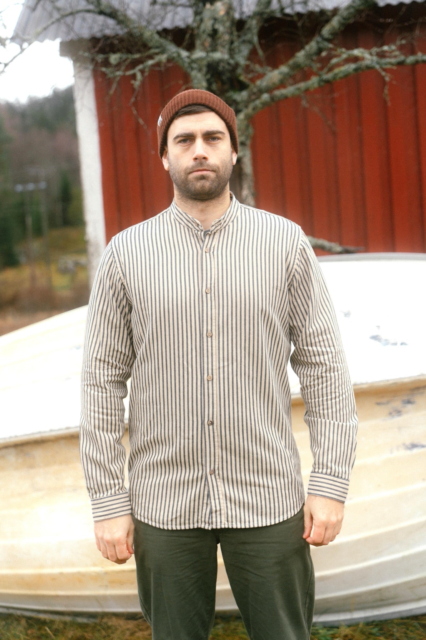 LAKOR Kløvedal Shirt Shirt Blueberry/White Pepper