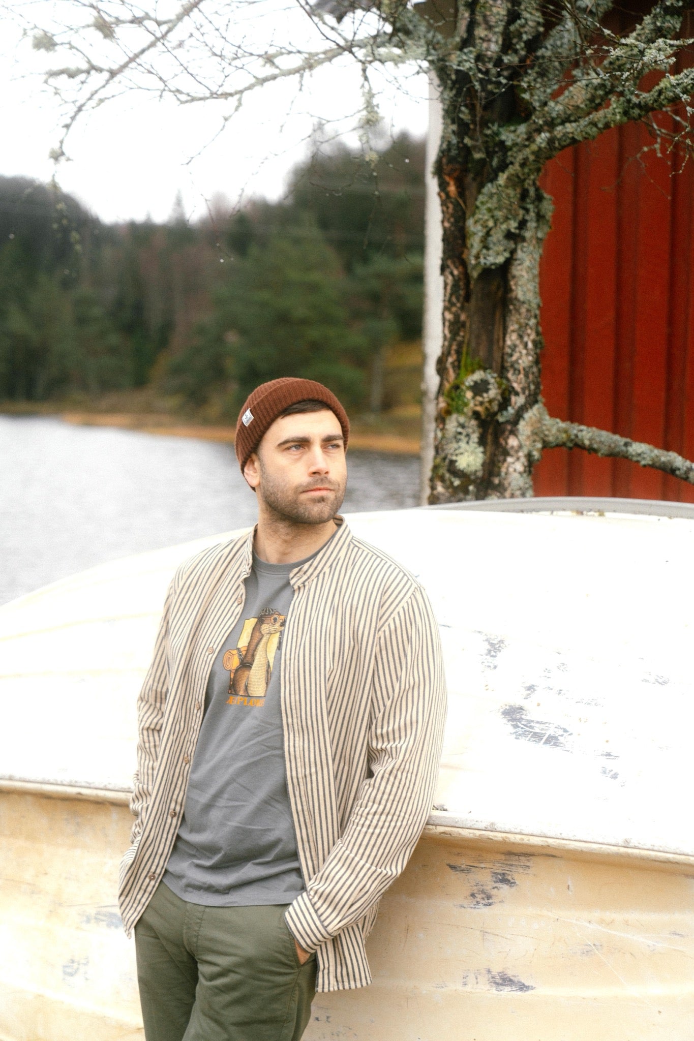 LAKOR Kløvedal Shirt Shirt Blueberry/White Pepper