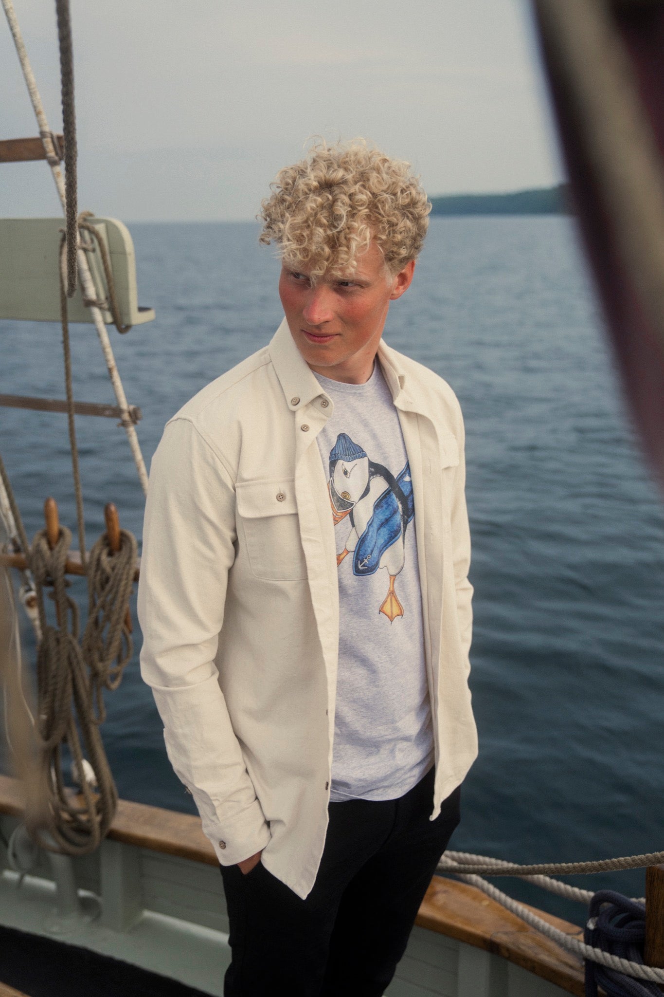 LAKOR Knokkel Shirt Overshirt Creme