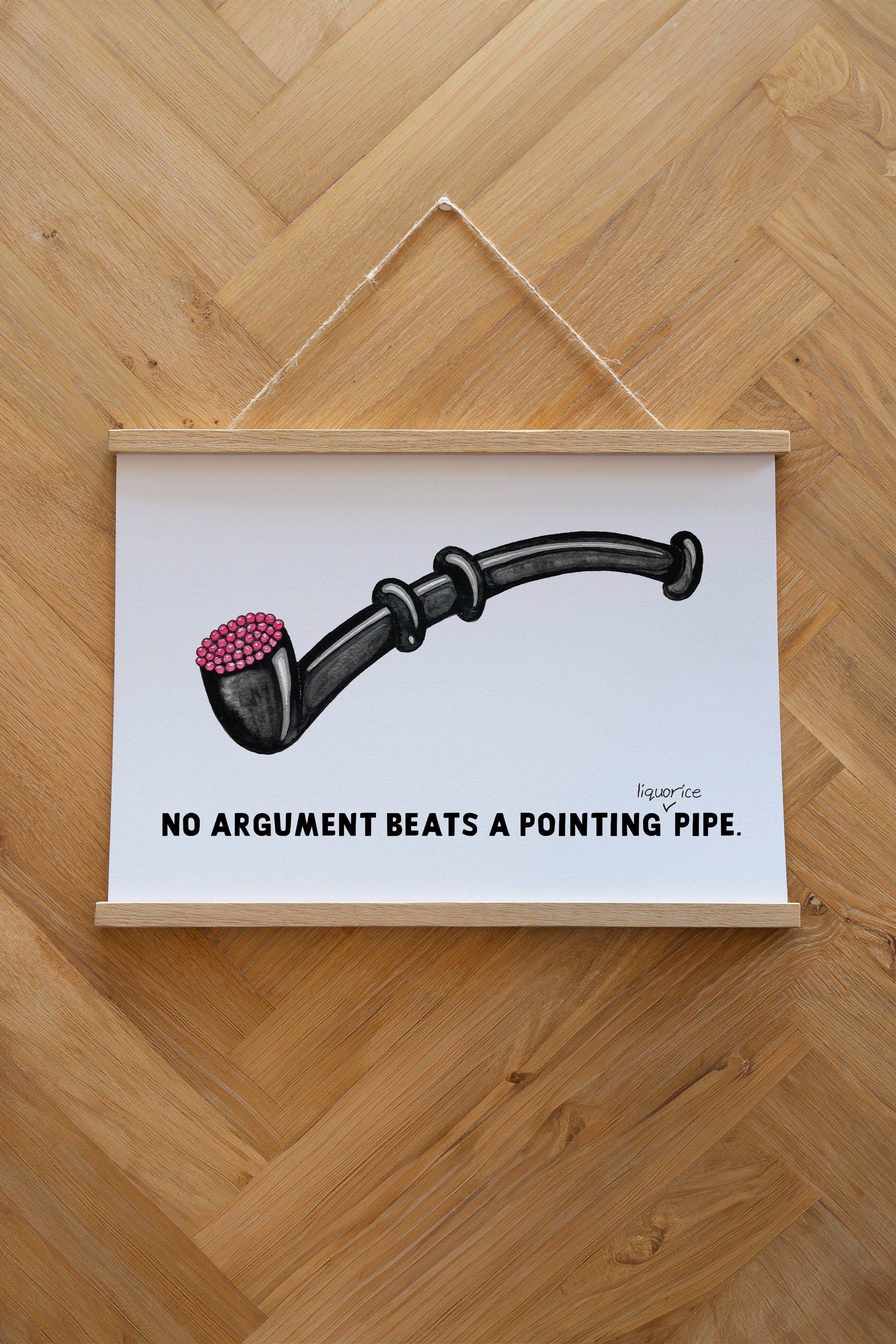 Lakridspibe Plakat - White