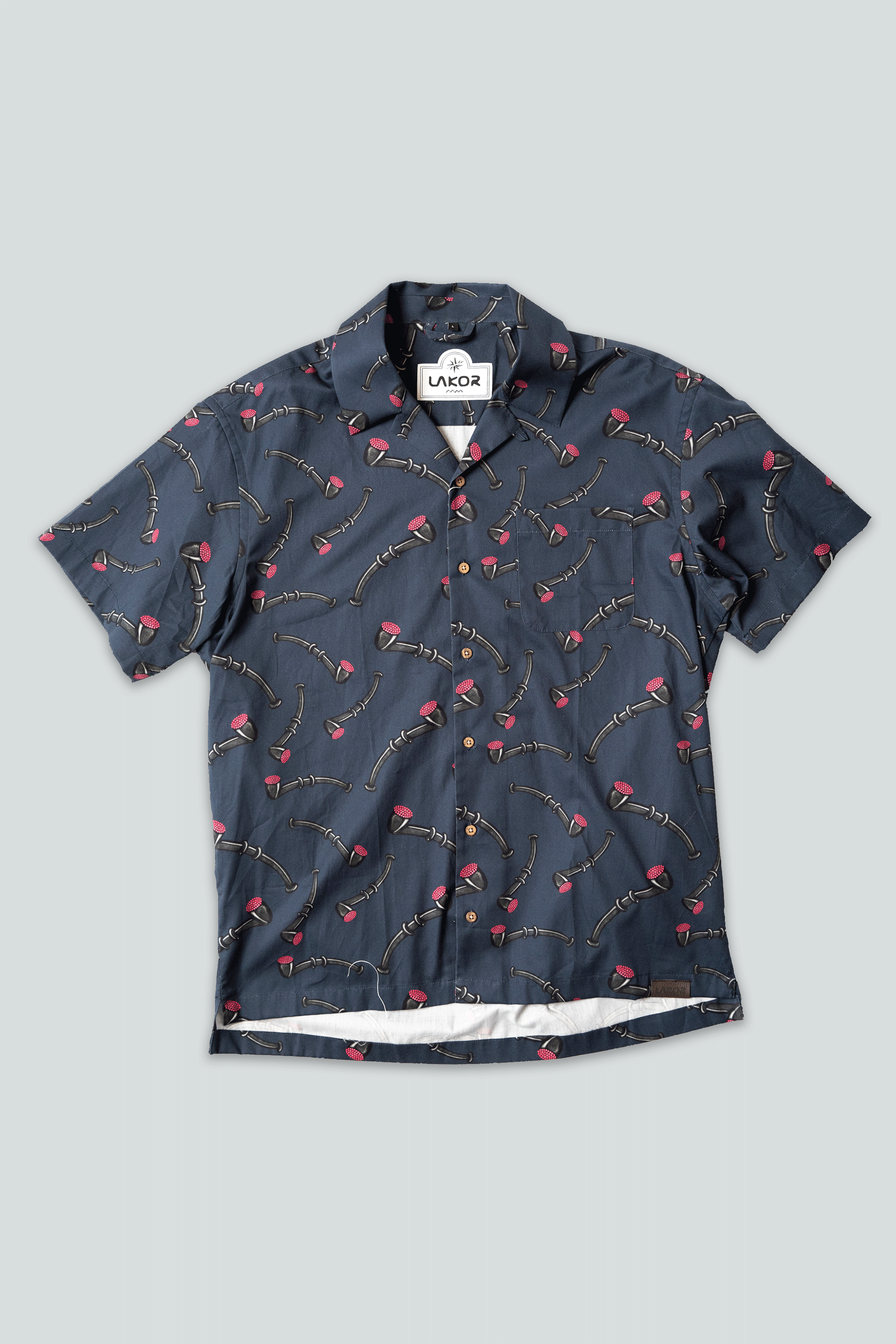 LAKOR Lakridspibe Shirt Short Sleeve Shirt Blueberry