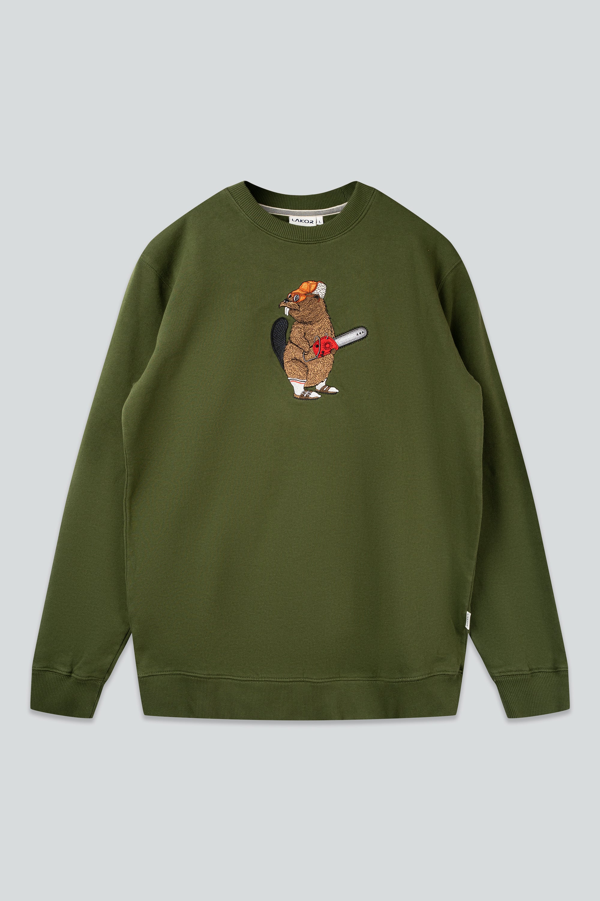 LAKOR Lazy Lumber Crewneck Sweatshirt Riffle Green
