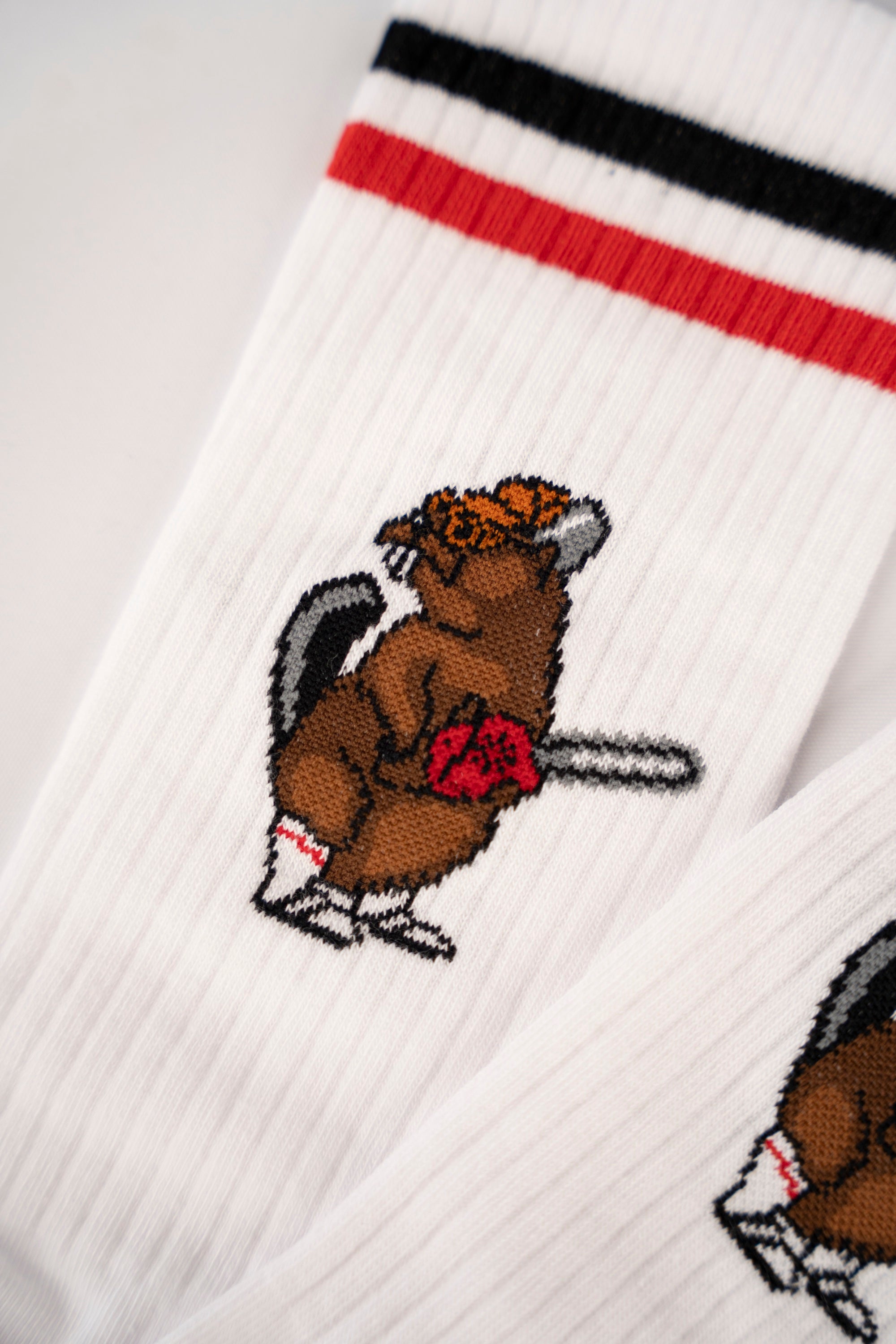 LAKOR Lazy Lumber Socks Tennis Socks White