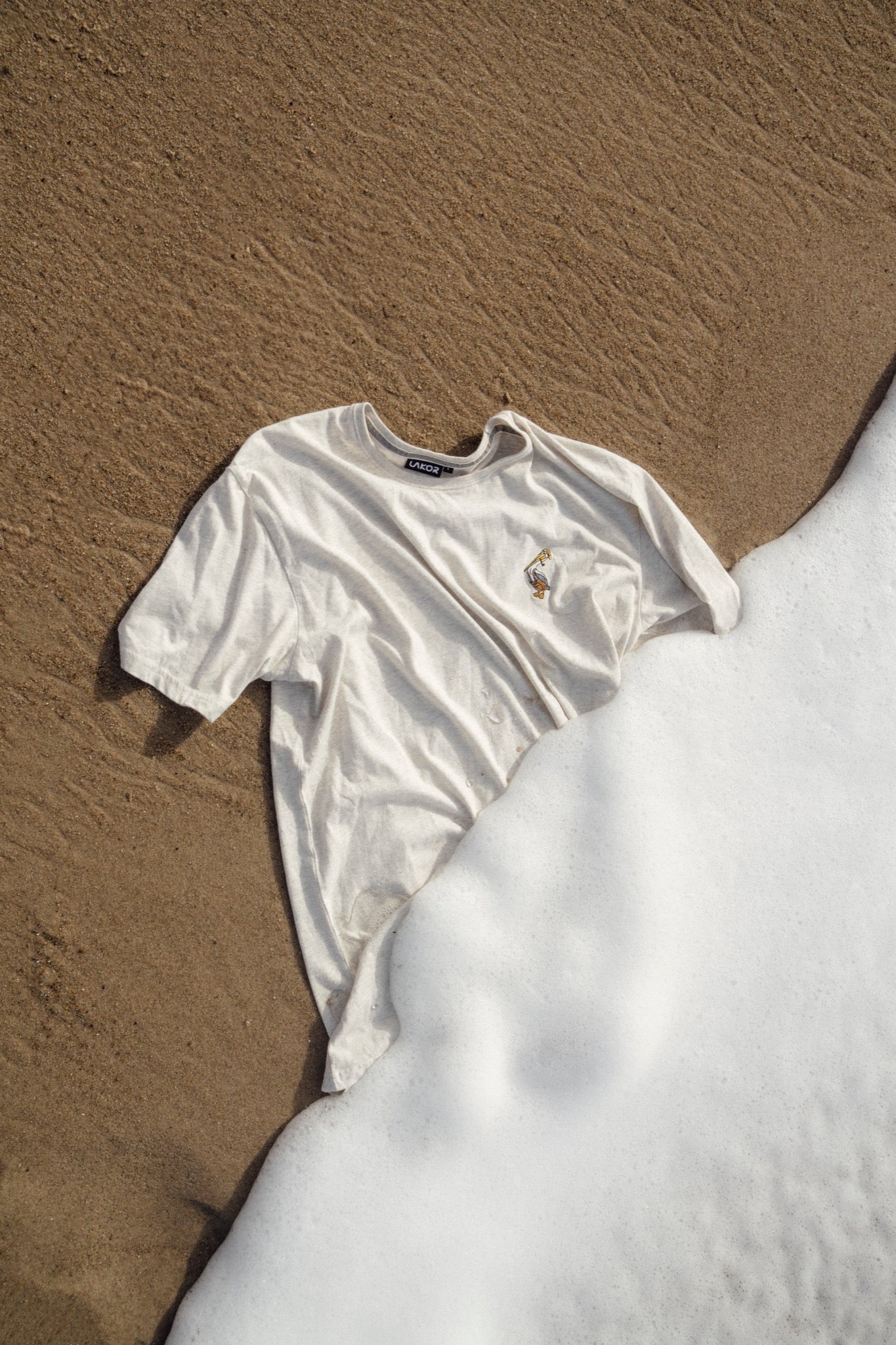 LAKOR Mini Pier Pelican T-shirt T-Shirt Oatmeal Melange