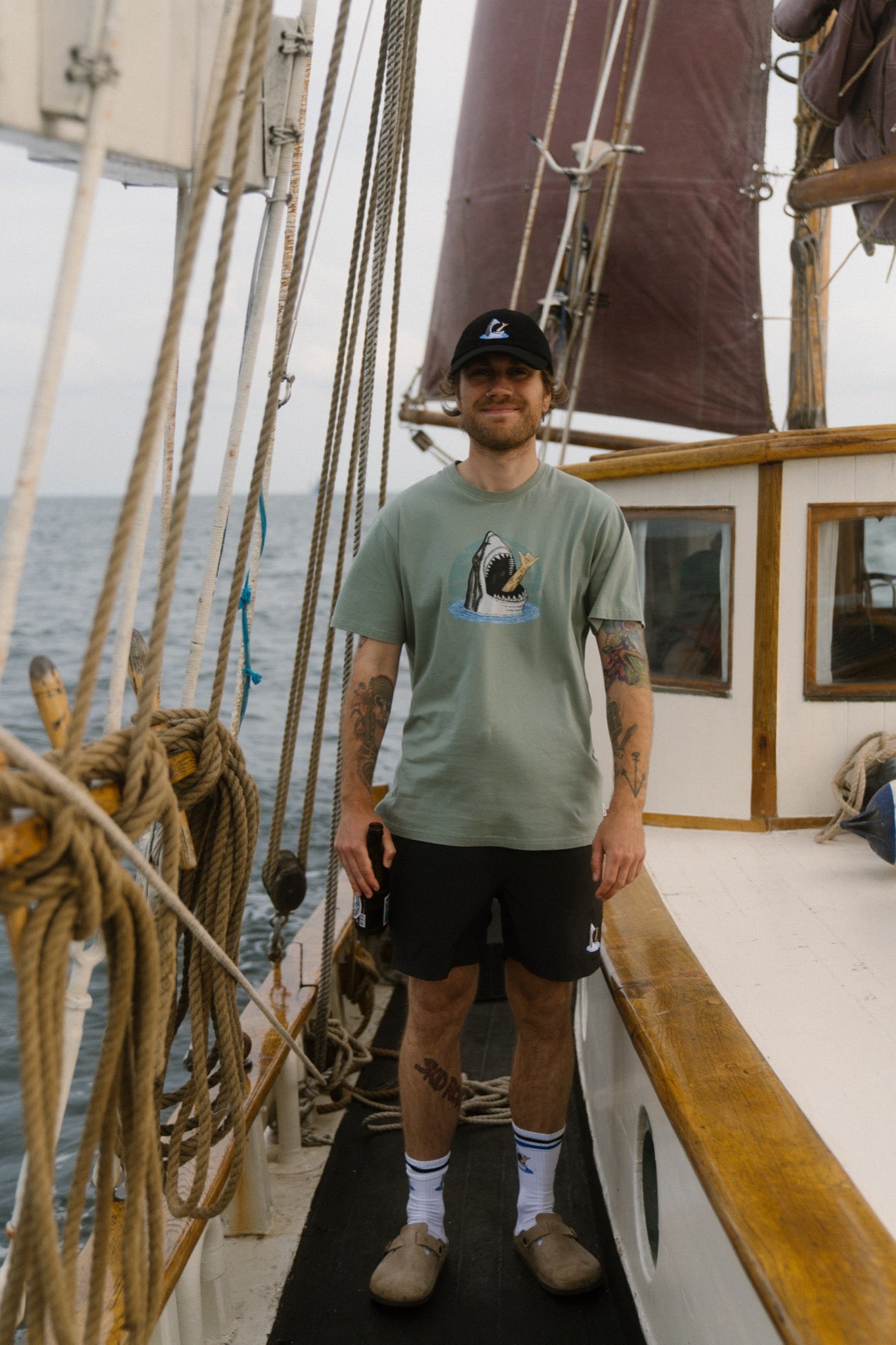 LAKOR Mini Shark Shaka Swim Shorts Shorts Moonless Night