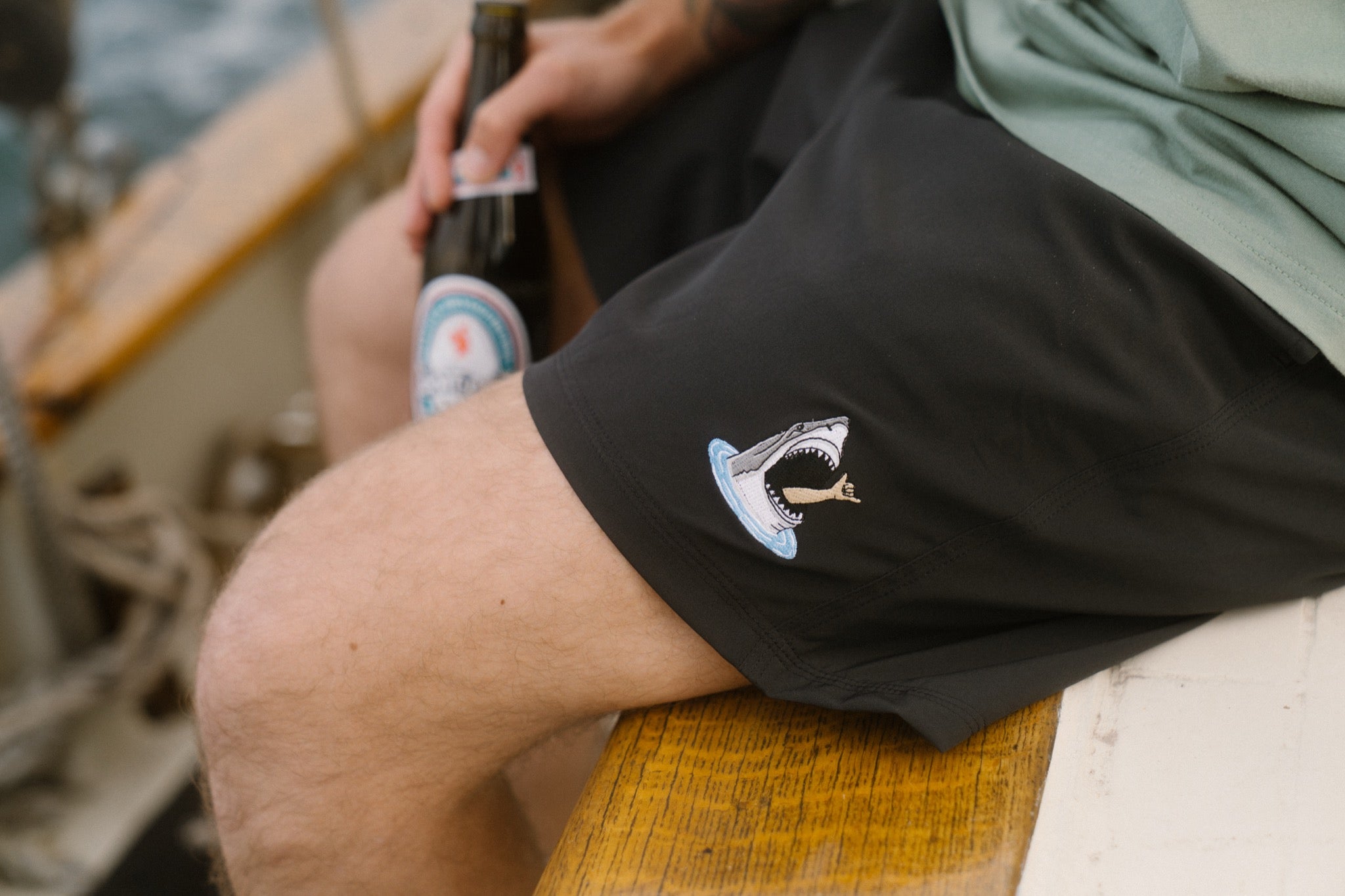 LAKOR Mini Shark Shaka Swim Shorts Shorts Moonless Night