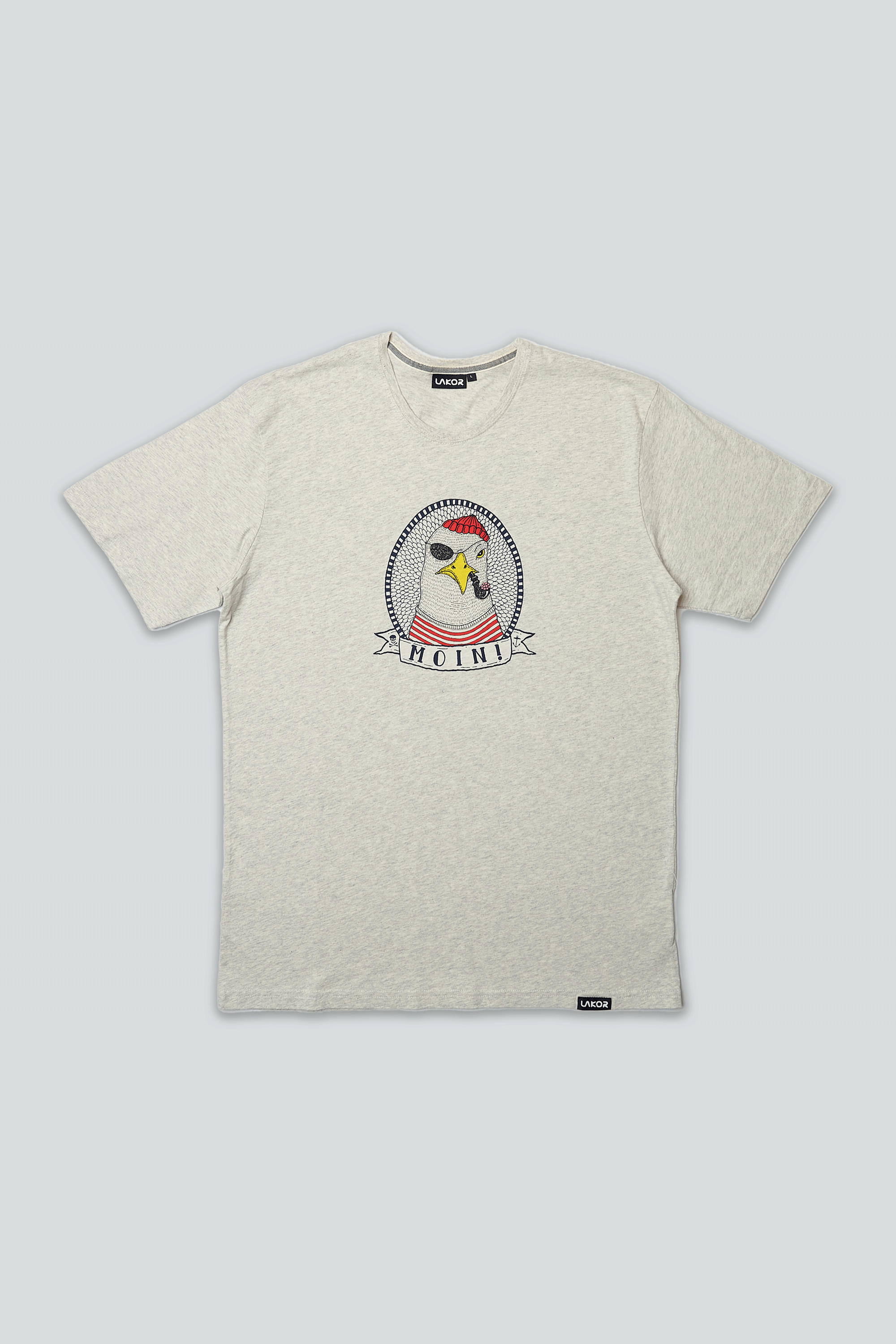 LAKOR Moin! T-shirt T-Shirt Oatmeal Melange